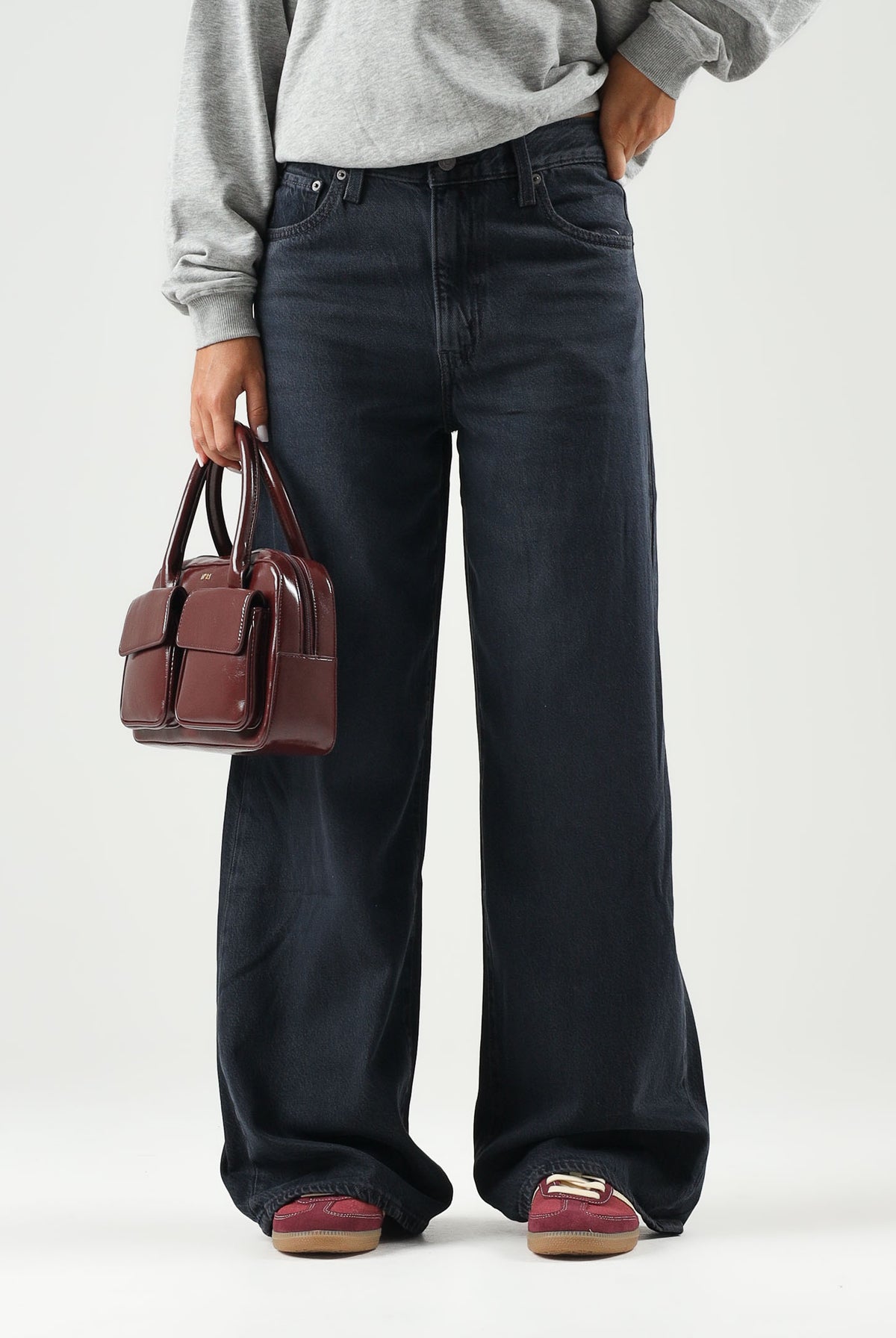 LEVI'S® Jeans XL STRAIGHT DENIM PANTS med indigo per donna con vita media e gamba ampia 0073B-0000 . LEVI'S®