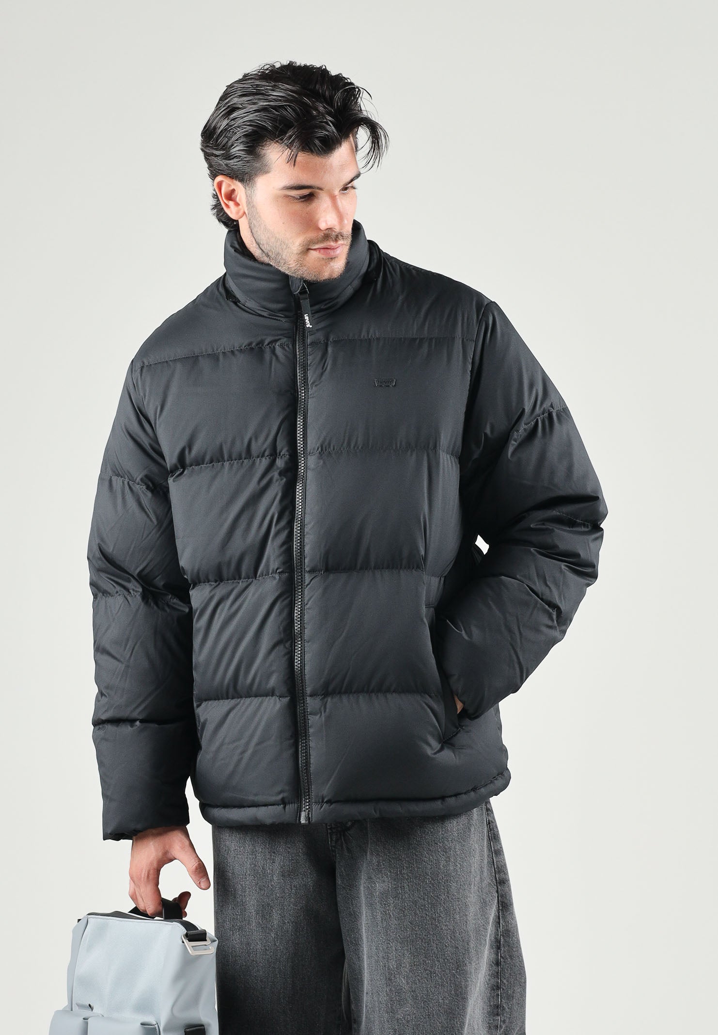 LEVI'S® Bomber MIDWEIGHT PUFFER nero per uomo con cappuccio 007SP-0000 . LEVI'S®