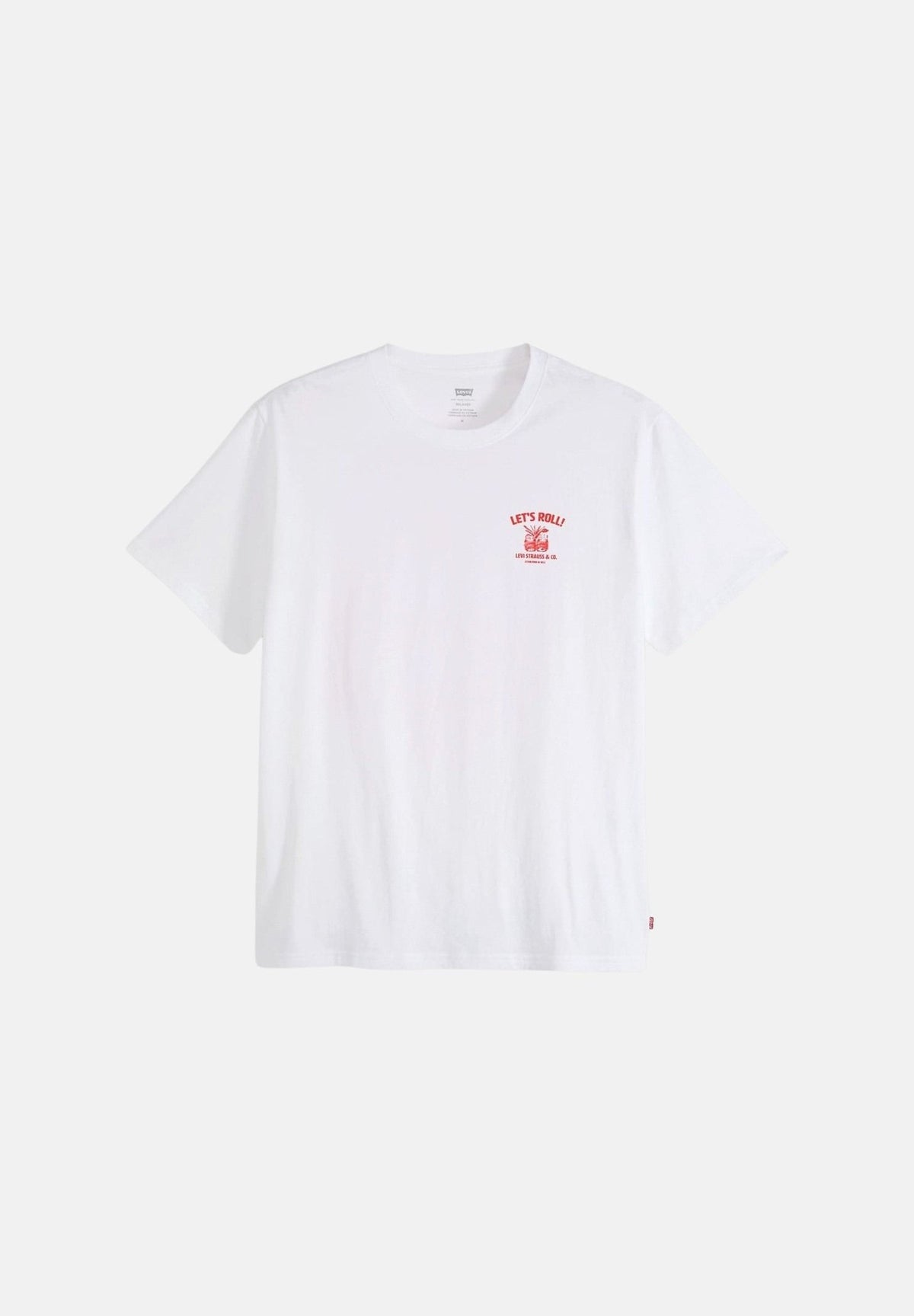LEVI'S® T-shirt manica corta GRAPHIC TEE ROLL MODELS bianca da uomo con grafiche stampate. 16143-2625 . LEVI'S®