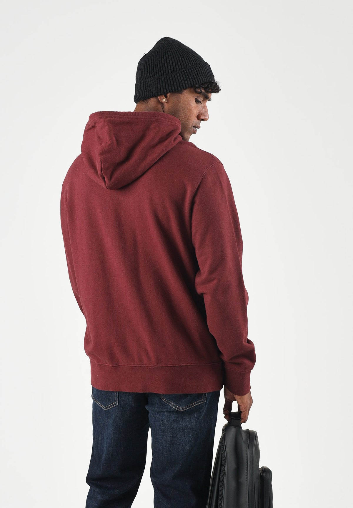 LEVI'S® Felpa con cappuccio bordeaux per uomo con tasca a marsupio frontale. 34581-0065 . LEVI'S®