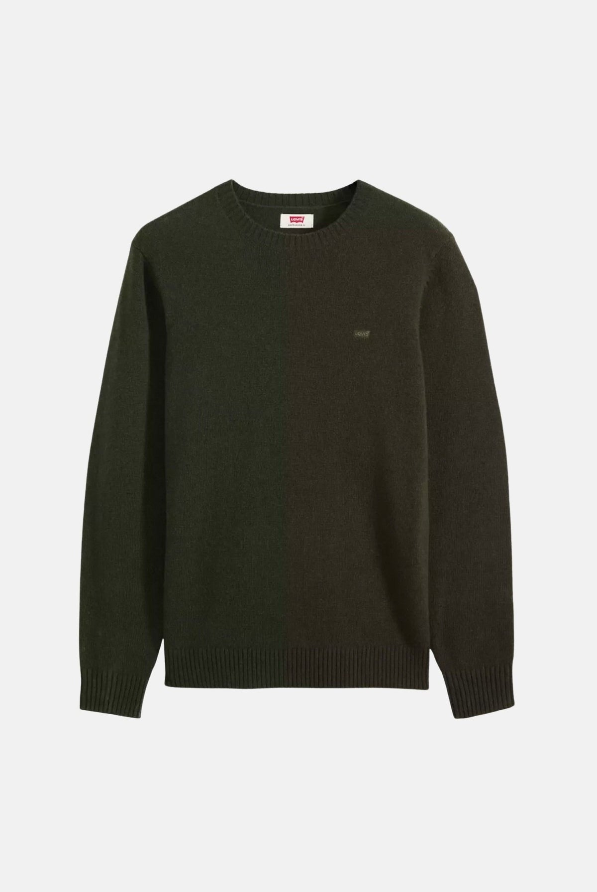 LEVI'S® Maglione WOOL CREW-NECK JUMPER verde oliva da uomo A4320-0031 . LEVI'S®