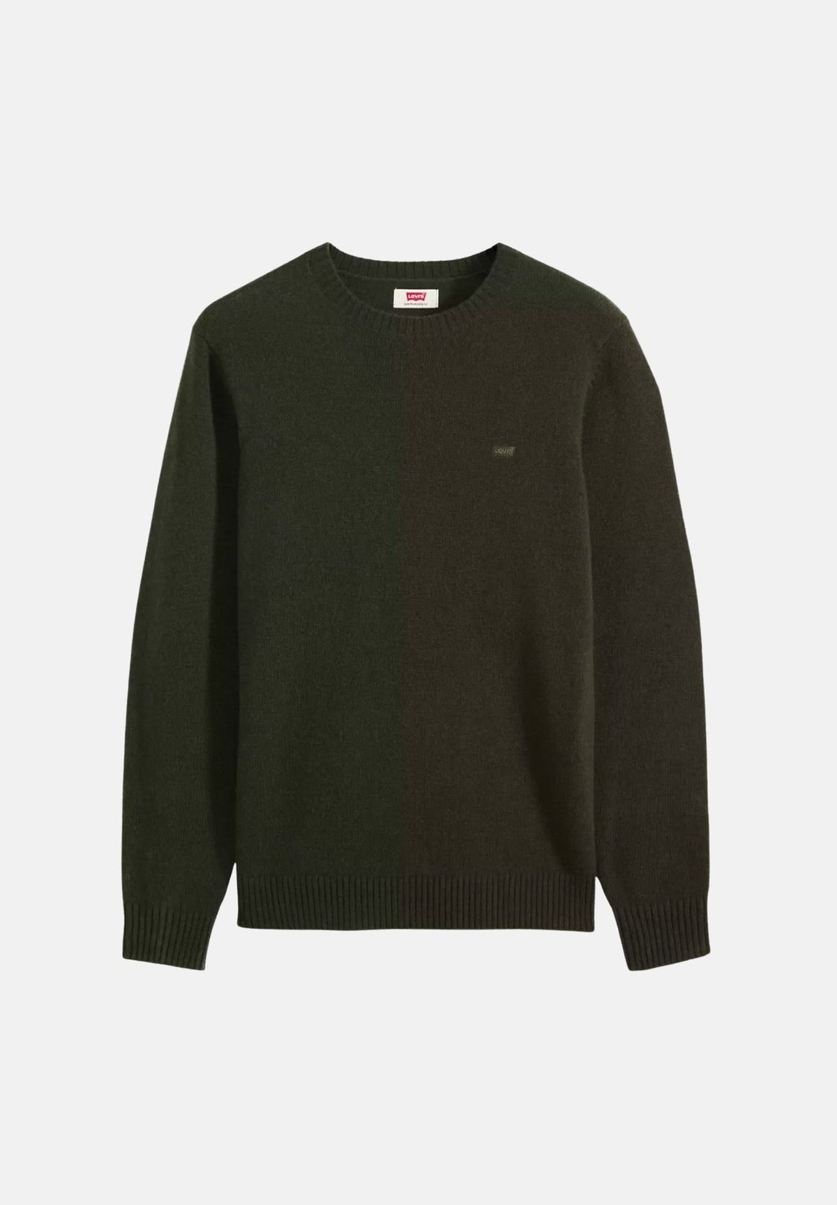 LEVI'S® Maglione WOOL CREW-NECK JUMPER verde oliva da uomo A4320-0031 . LEVI'S®