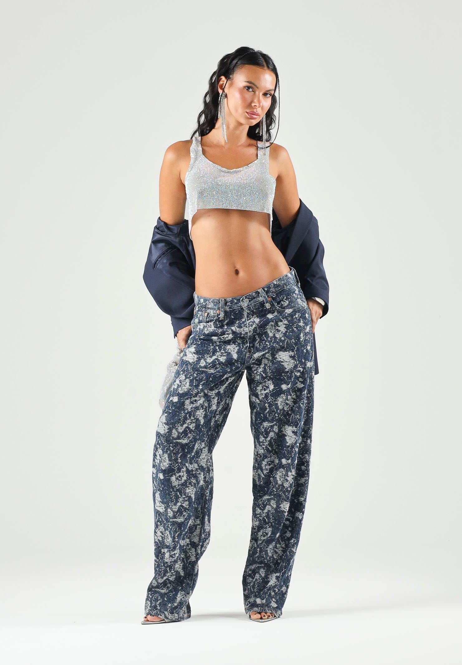 LEVI'S® Jeans 578™ BAGGY Dark Wash, blu indaco scuro, per uomo e donna con motivo fantasia all-over. A4750-0134 . LEVI'S®