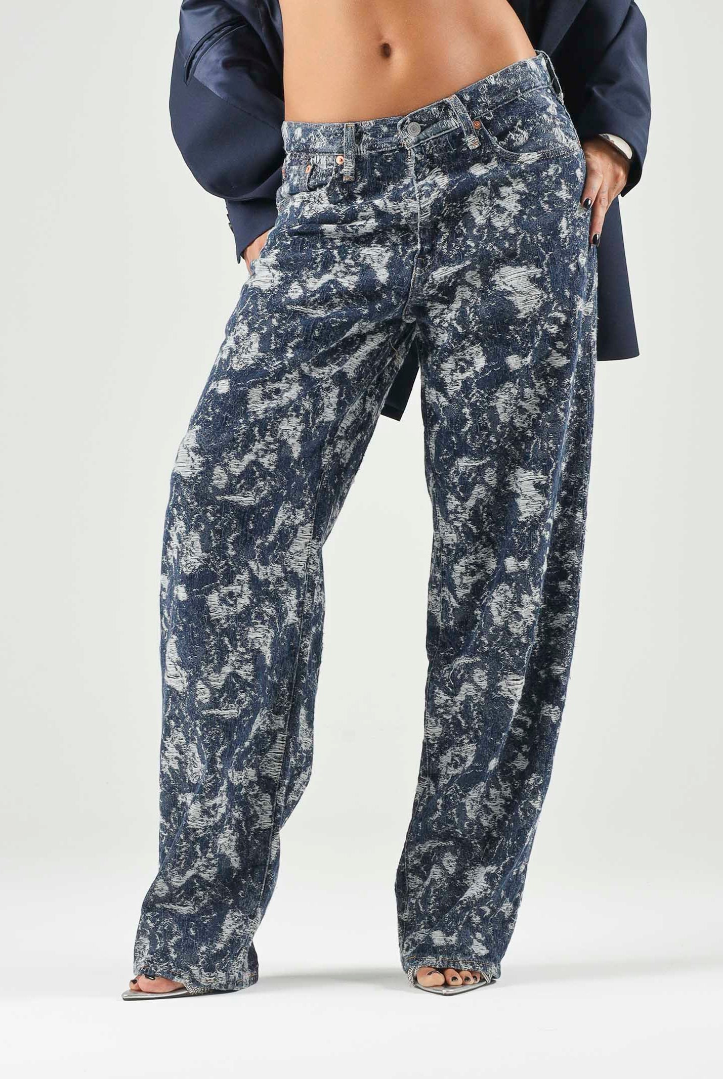 LEVI'S® Jeans 578™ BAGGY Dark Wash, blu indaco scuro, per uomo e donna con motivo fantasia all-over. A4750-0134 . LEVI'S®