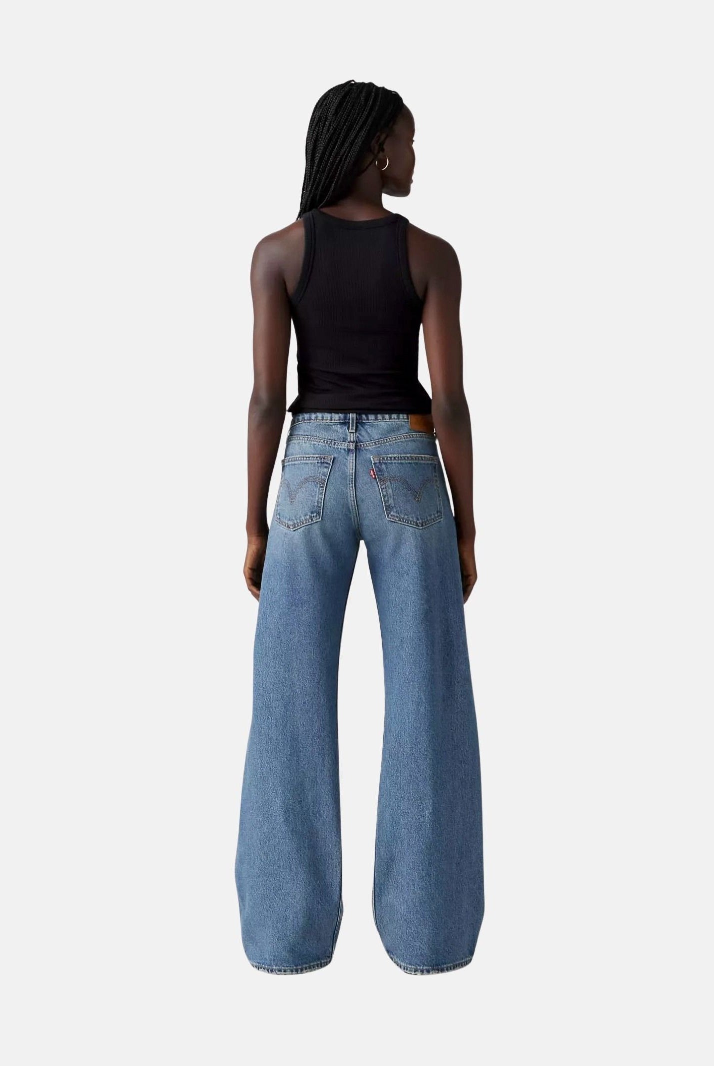 LEVI'S Jeans LOW LOOSE Med Indigo blu da donna con lavaggio sfumato e gamba ampia. A5566-0028 . LEVI'S®
