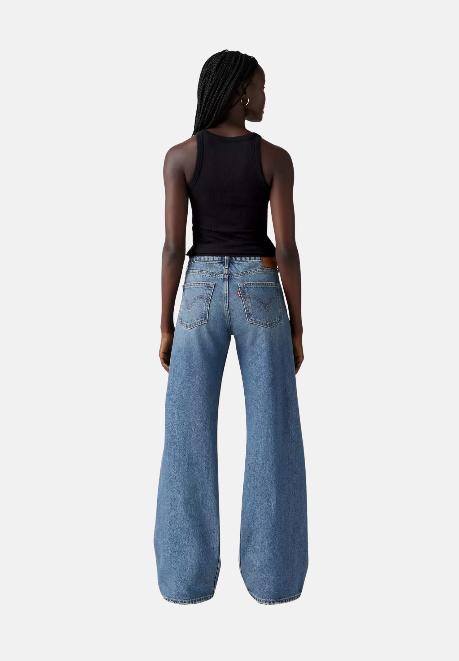LEVI'S Jeans LOW LOOSE Med Indigo blu da donna con lavaggio sfumato e gamba ampia. A5566-0028 . LEVI'S®