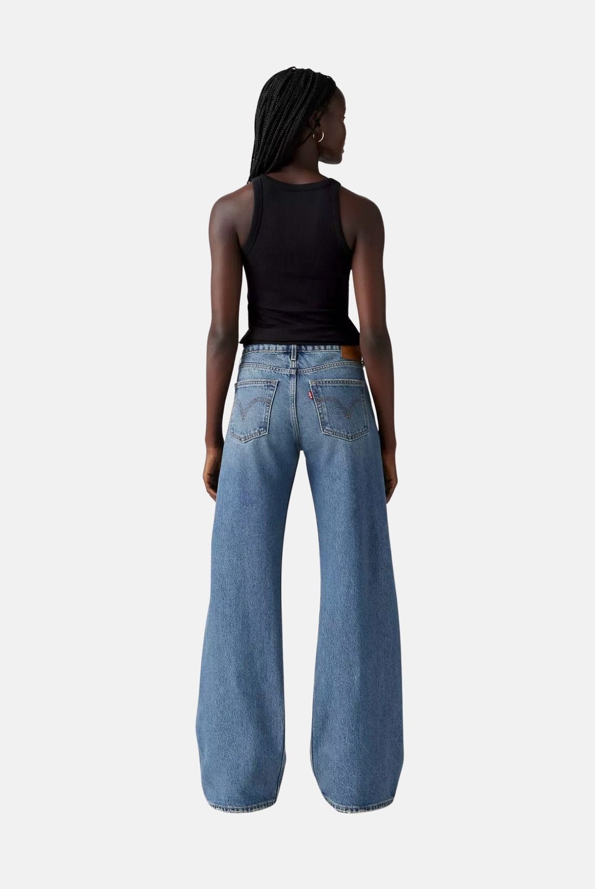 LEVI'S Jeans LOW LOOSE Med Indigo blu da donna con lavaggio sfumato e gamba ampia. A5566-0028 . LEVI'S®