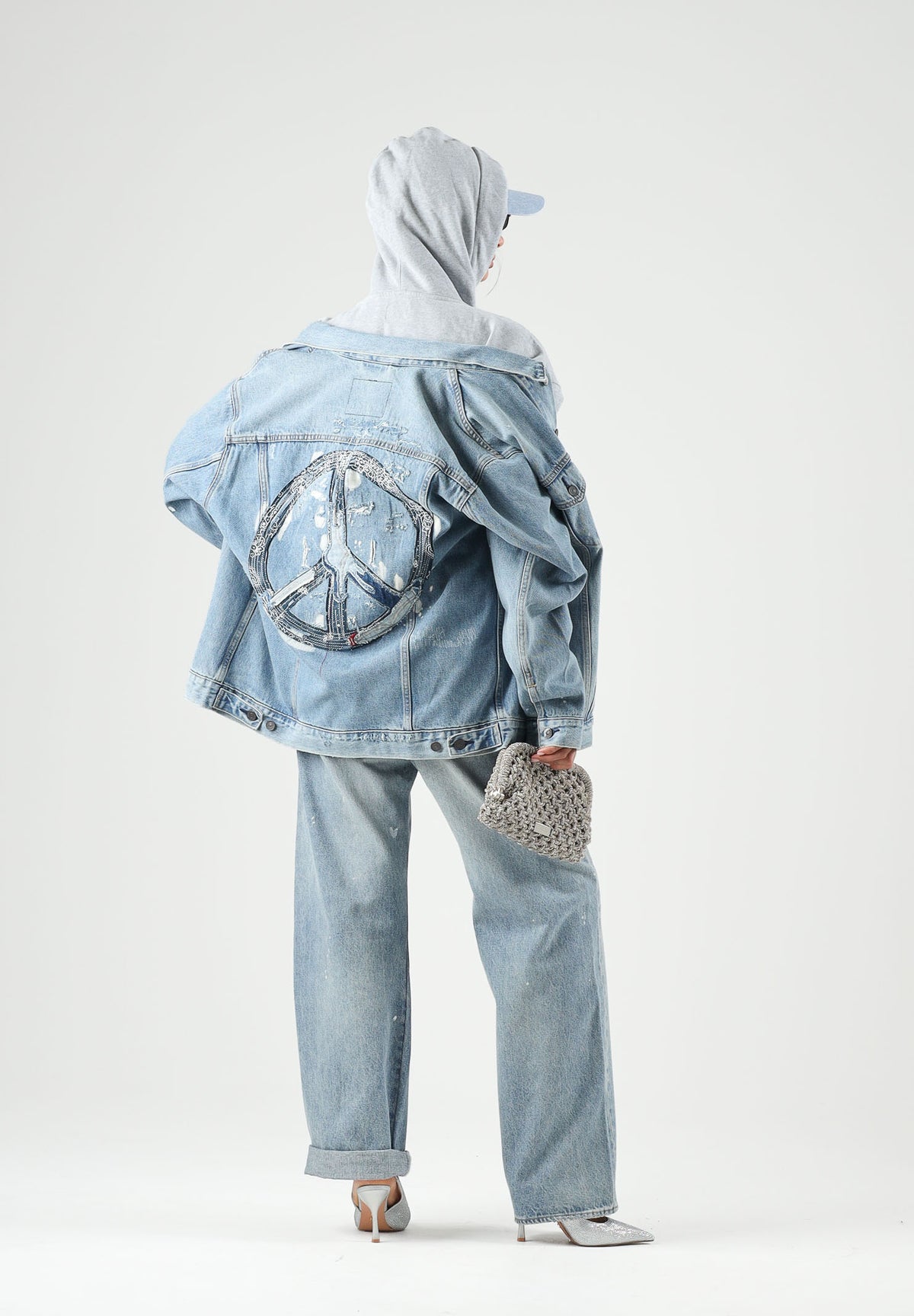 LEVI'S® Giubbotto di jeans denim blu medio per uomo e donna con tasche con patta e bottoni metallici A5782-0128 . LEVI'S®