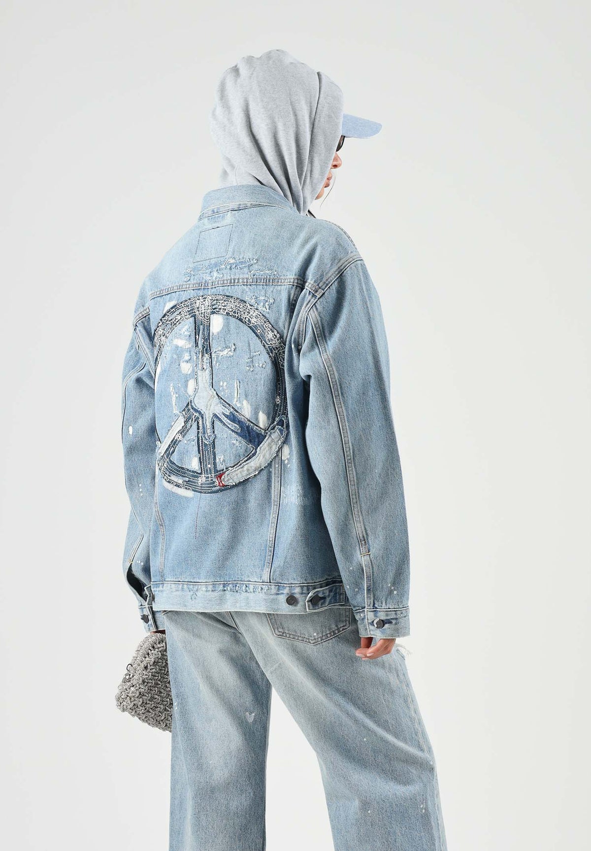 LEVI'S® Giubbotto di jeans denim blu medio per uomo e donna con tasche con patta e bottoni metallici A5782-0128 . LEVI'S®