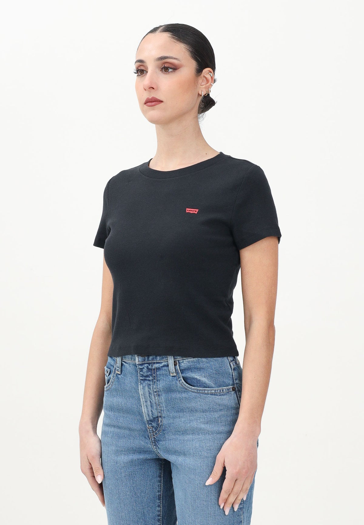 LEVI'S® T-shirt a manica corta ESSENTIAL nera da donna A7419-0014 . LEVI'S®
