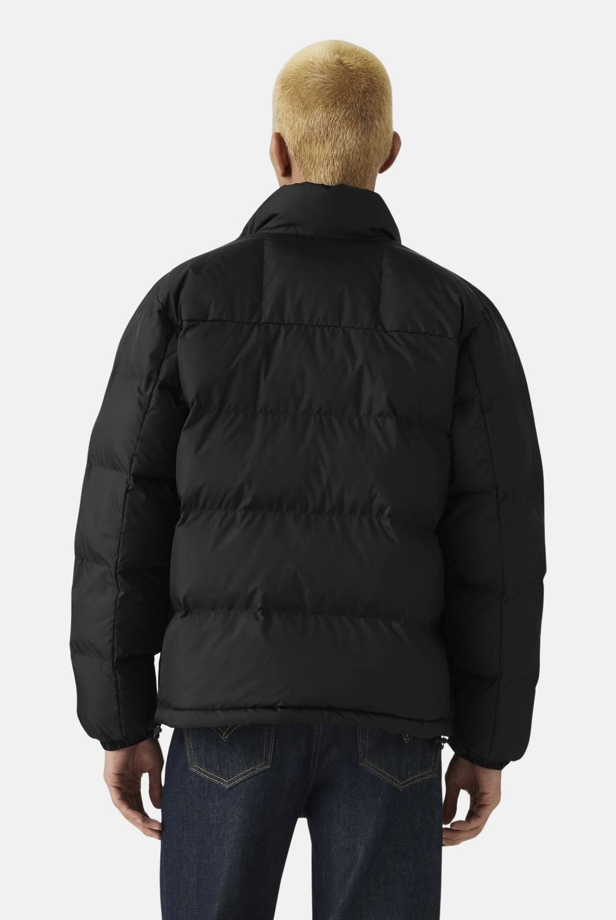 LEVI'S Piumino nero per uomo puffer trapuntato con collo alto e coulisse regolabile sul fondo. A8568-0020 . LEVI'S®