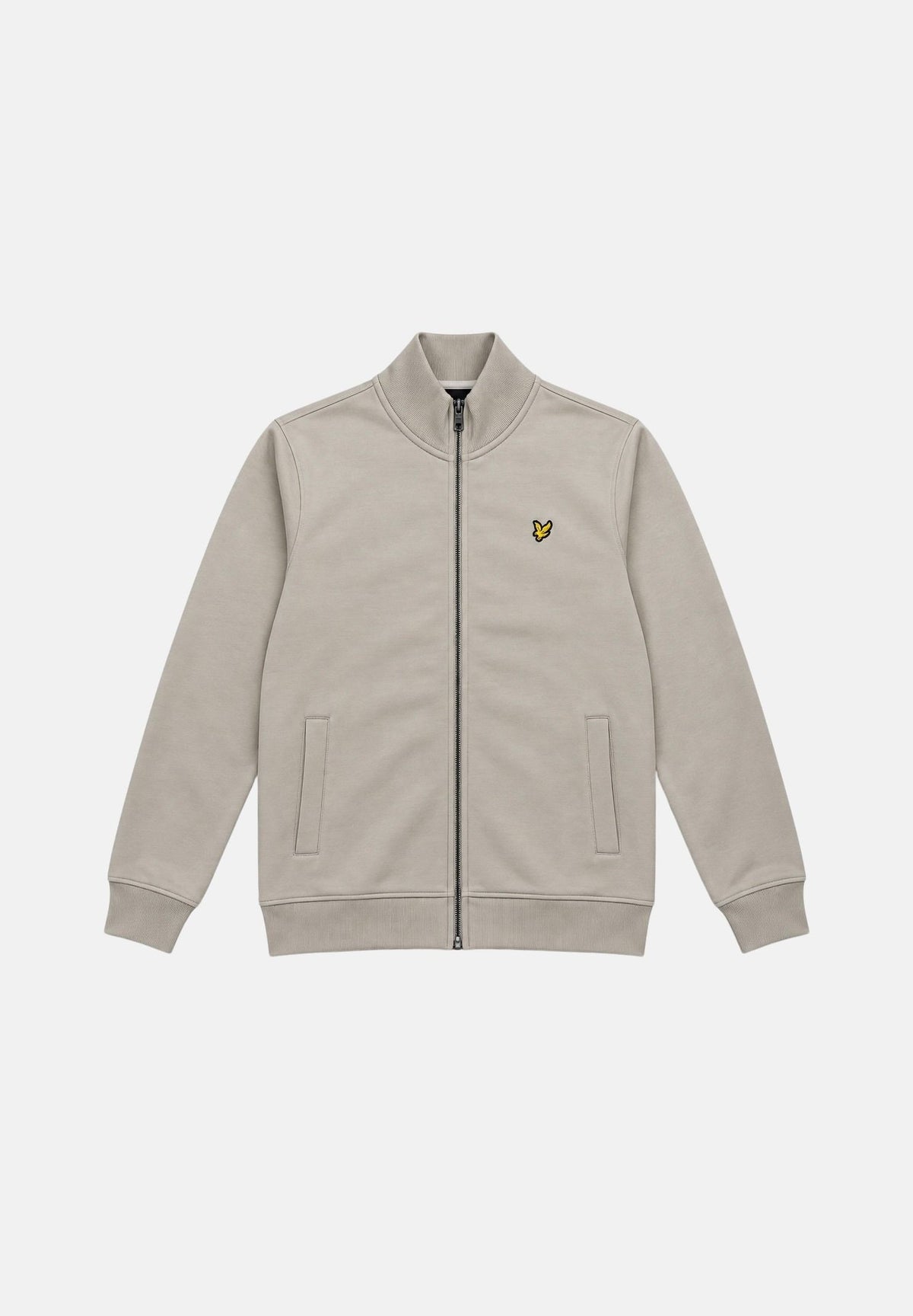 LYLE & SCOTT Felpa con zip BRUSHBACK beige chiaro da uomo con mini logo iconico ML2148V W870 LYLE & SCOTT
