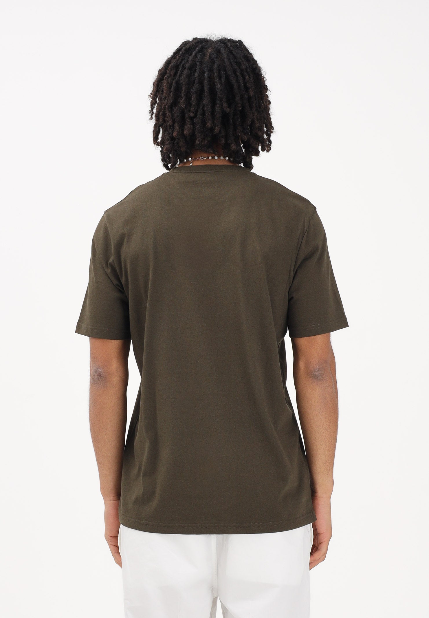 LYLE & SCOTT T-shirt a manica corta verde oliva da uomo con patch logo TS400VOG W485 LYLE & SCOTT
