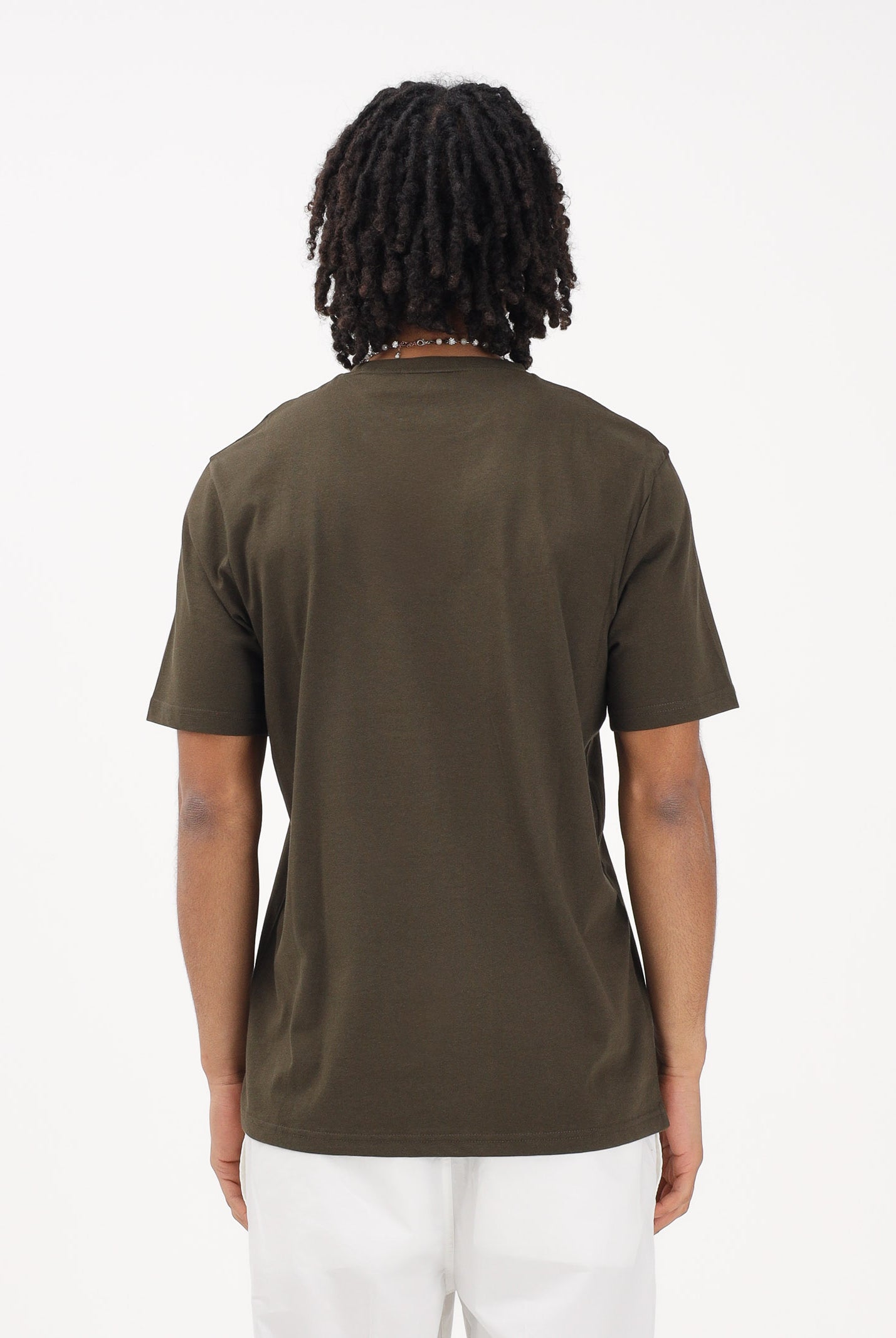 LYLE & SCOTT T-shirt a manica corta verde oliva da uomo con patch logo TS400VOG W485 LYLE & SCOTT