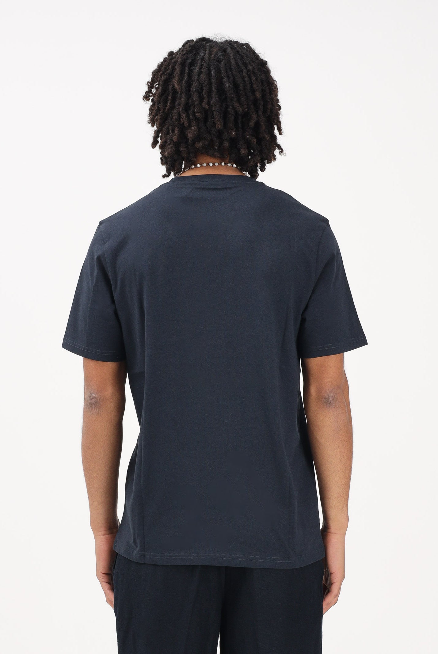 LYLE & SCOTT T-shirt a manica corta blu da uomo con patch logo TS400VOG Z271 LYLE & SCOTT