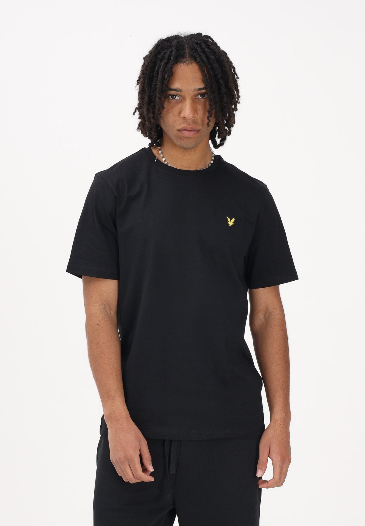 LYLE & SCOTT T-shirt a manica corta nera da uomo con logo TS400VOG Z865 LYLE & SCOTT