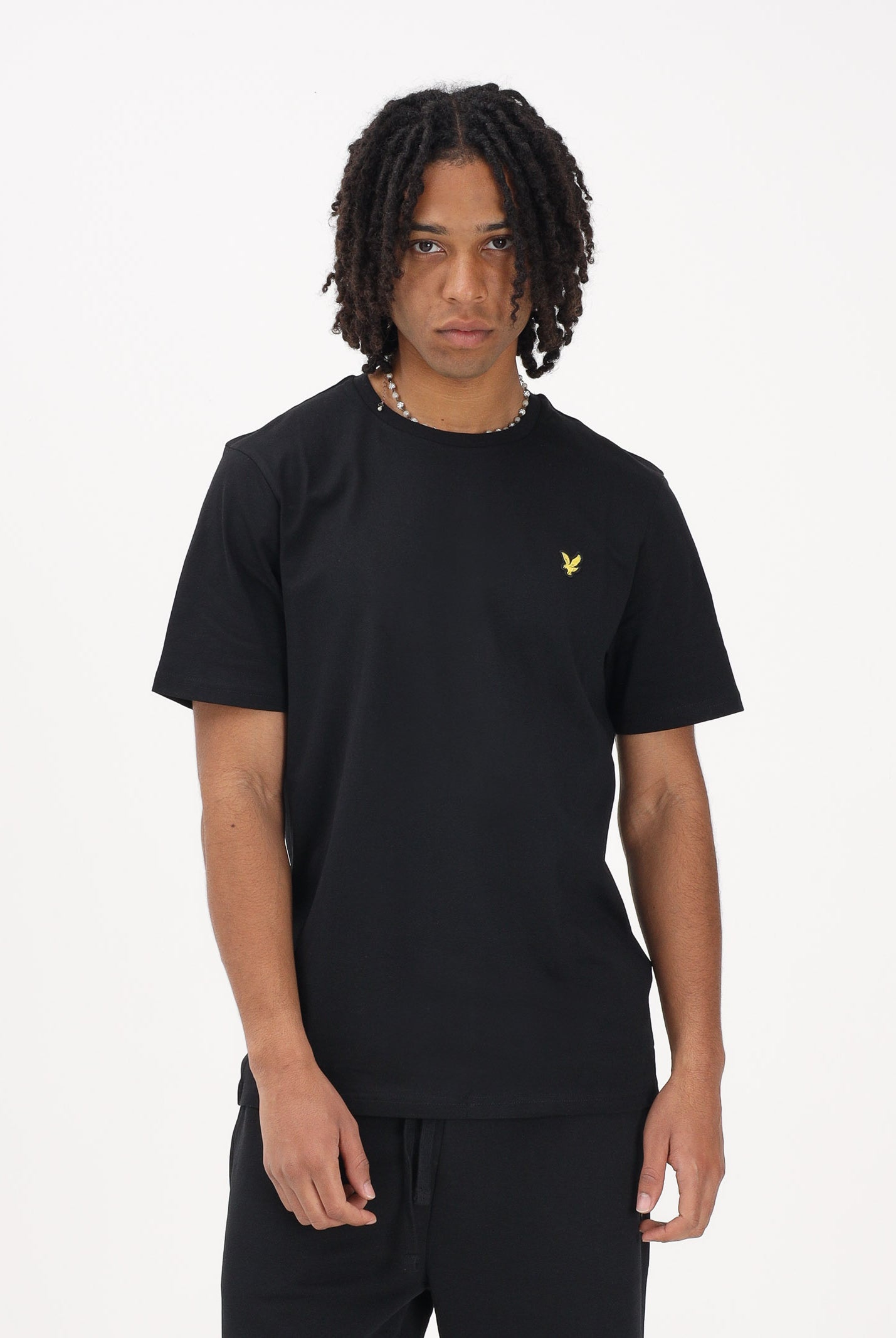 LYLE & SCOTT T-shirt a manica corta nera da uomo con logo TS400VOG Z865 LYLE & SCOTT