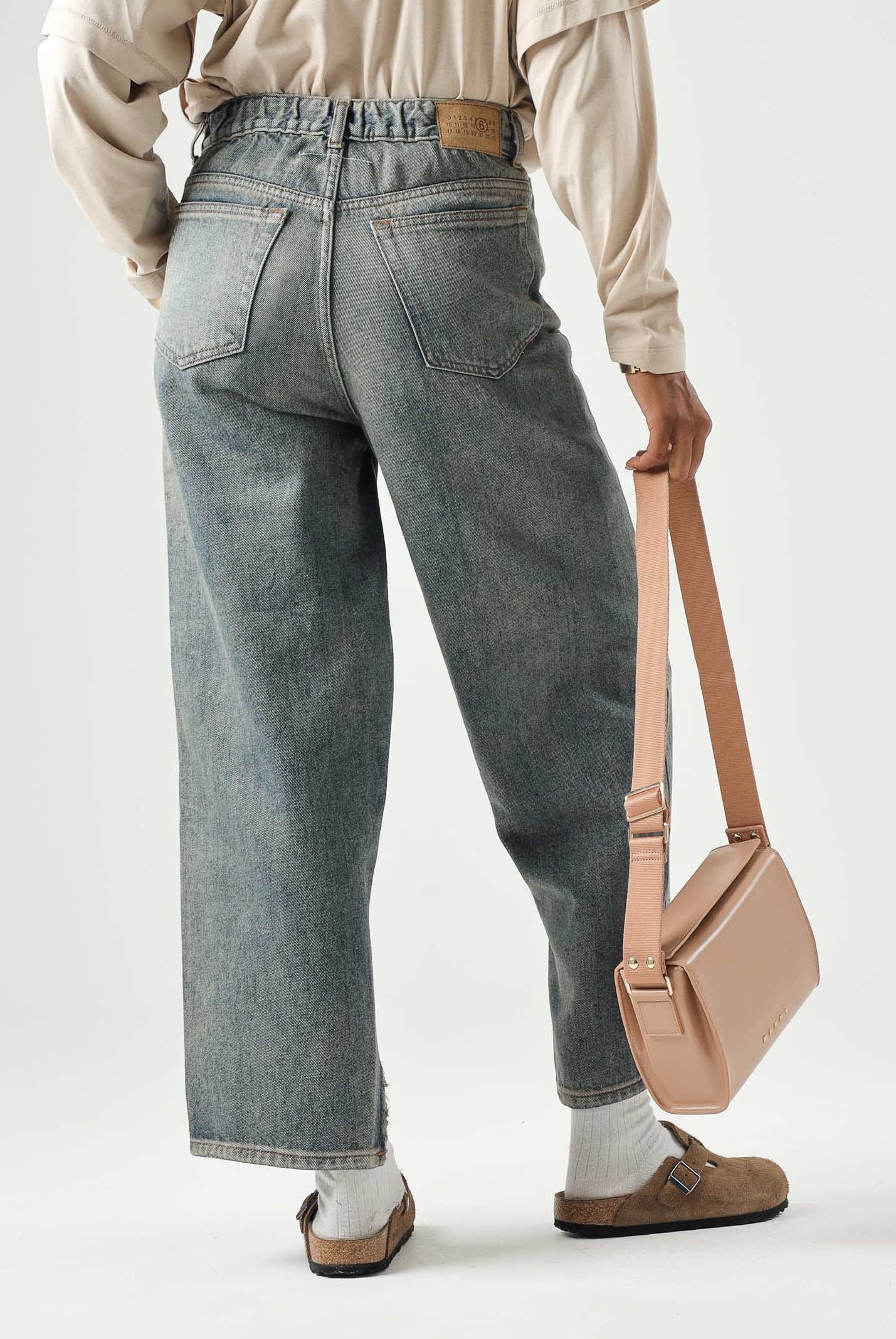 MM6 MAISON MARGIELA Jeans 5 Pockets in denim per donna, ragazzi e bambini con cinque tasche, gamba dritta M60452MM08D M601 MAISON MARGIELA