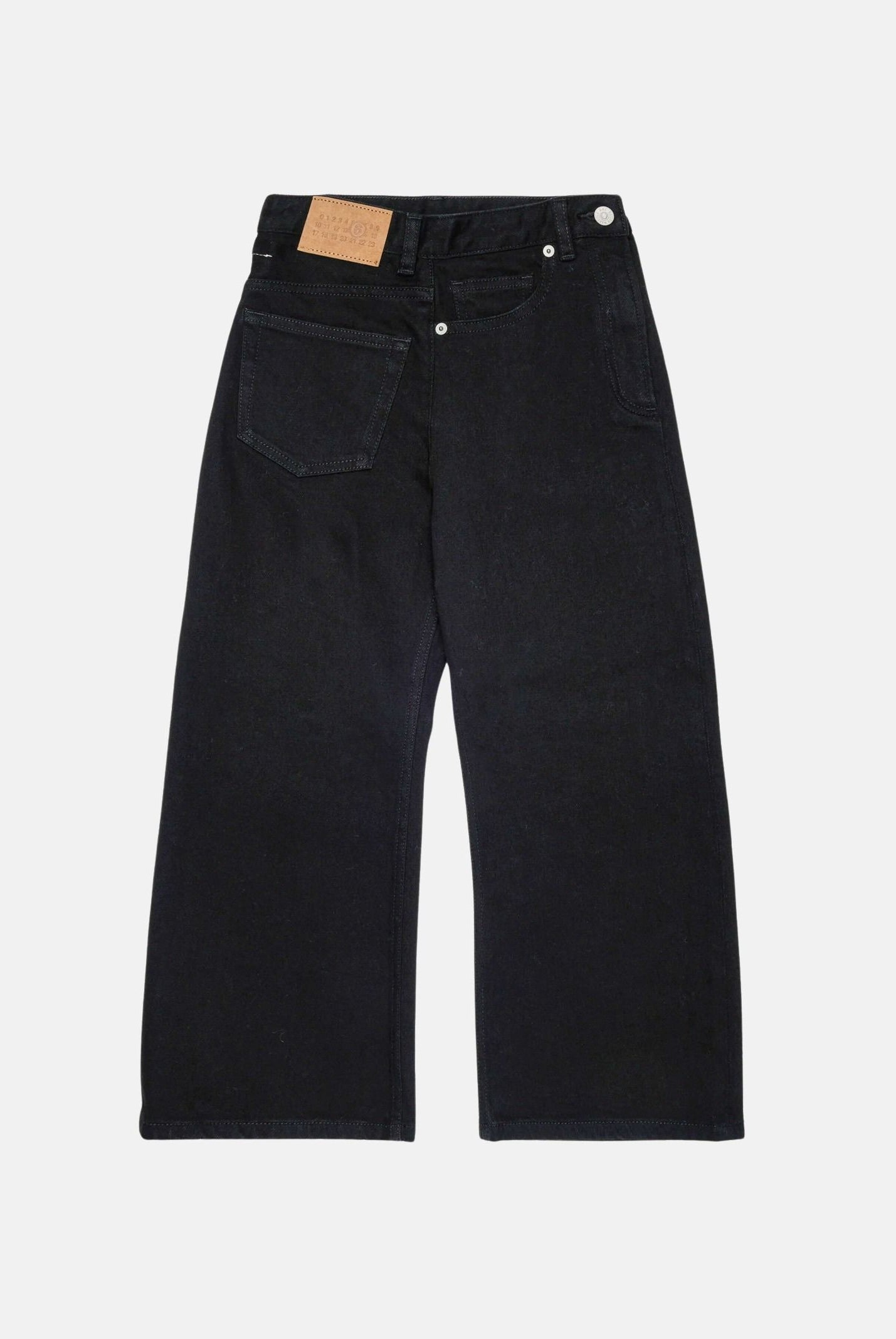 MM6 MAISON MARGIELA Jeans in denim nero per donna, ragazzi e bambini con taglio dritto M60969MM09E M6900 MAISON MARGIELA