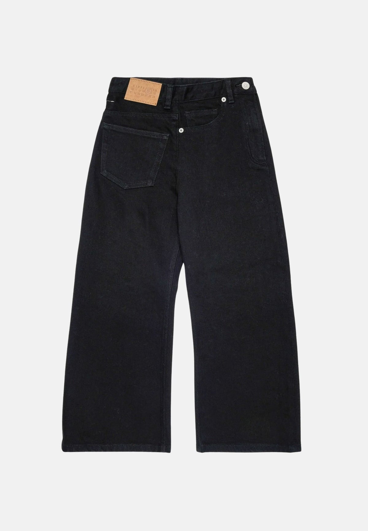 MM6 MAISON MARGIELA Jeans balloon in denim nero per donna, ragazzi e bambini con taglio dritto M60969MM09E M6900 MAISON MARGIELA