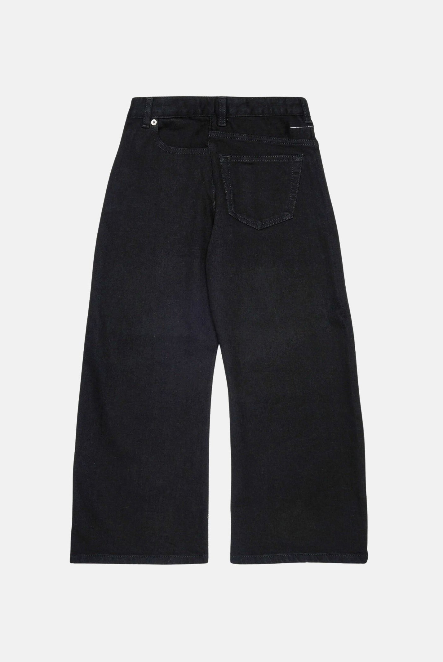 MM6 MAISON MARGIELA Jeans in denim nero per donna, ragazzi e bambini con taglio dritto M60969MM09E M6900 MAISON MARGIELA