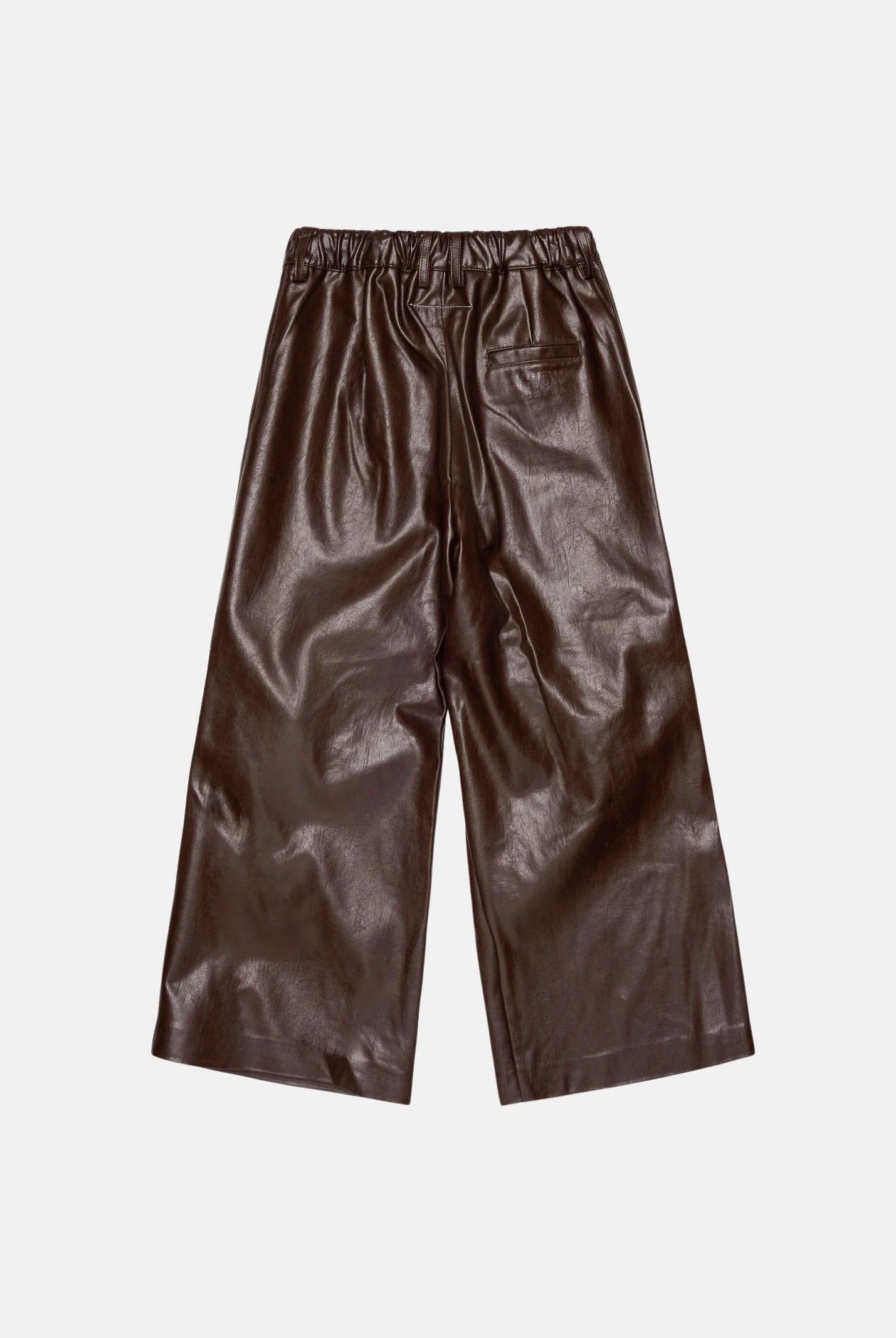 MM6 MAISON MARGIELA pantalone Wide-Leg marrone intenso per donna, ragazzi e bambini con gamba ampia M60994MM08L M6713 MAISON MARGIELA