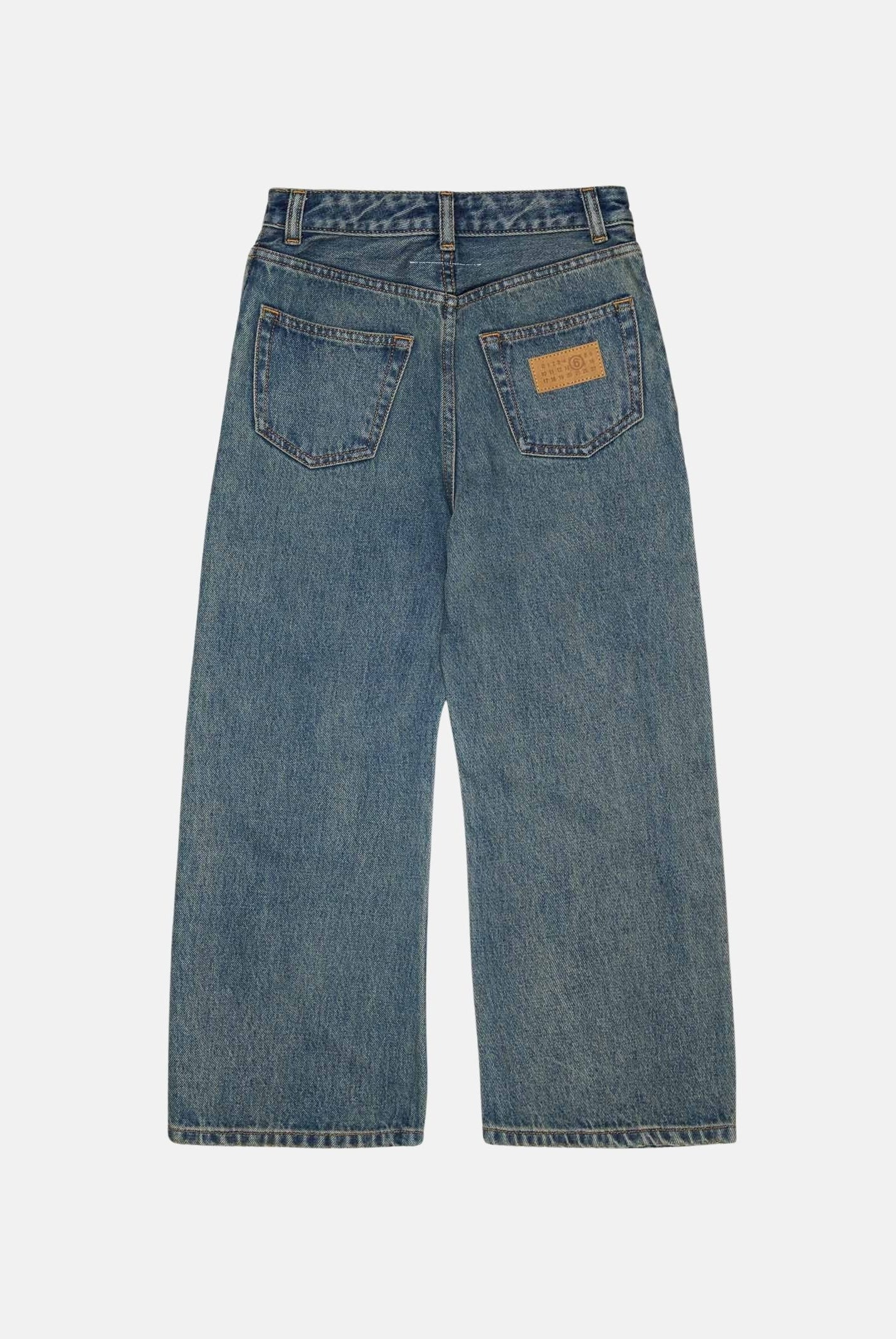 MM6 MAISON MARGIELA Jeans 5 Pockets in denim per donna, ragazzi e bambini con tasca posteriore a contrasto. M61034MM08D M601 MAISON MARGIELA