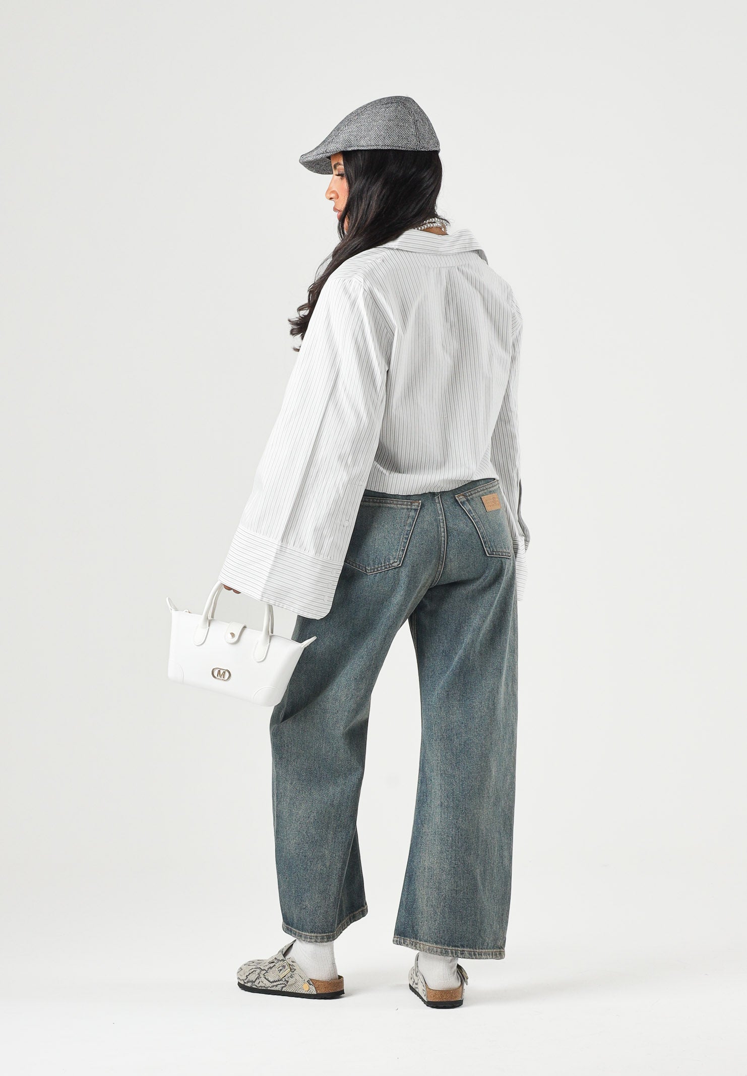 MM6 MAISON MARGIELA Jeans 5 Pockets in denim per donna, ragazzi e bambini con tasca posteriore a contrasto. M61034MM08D M601 MAISON MARGIELA