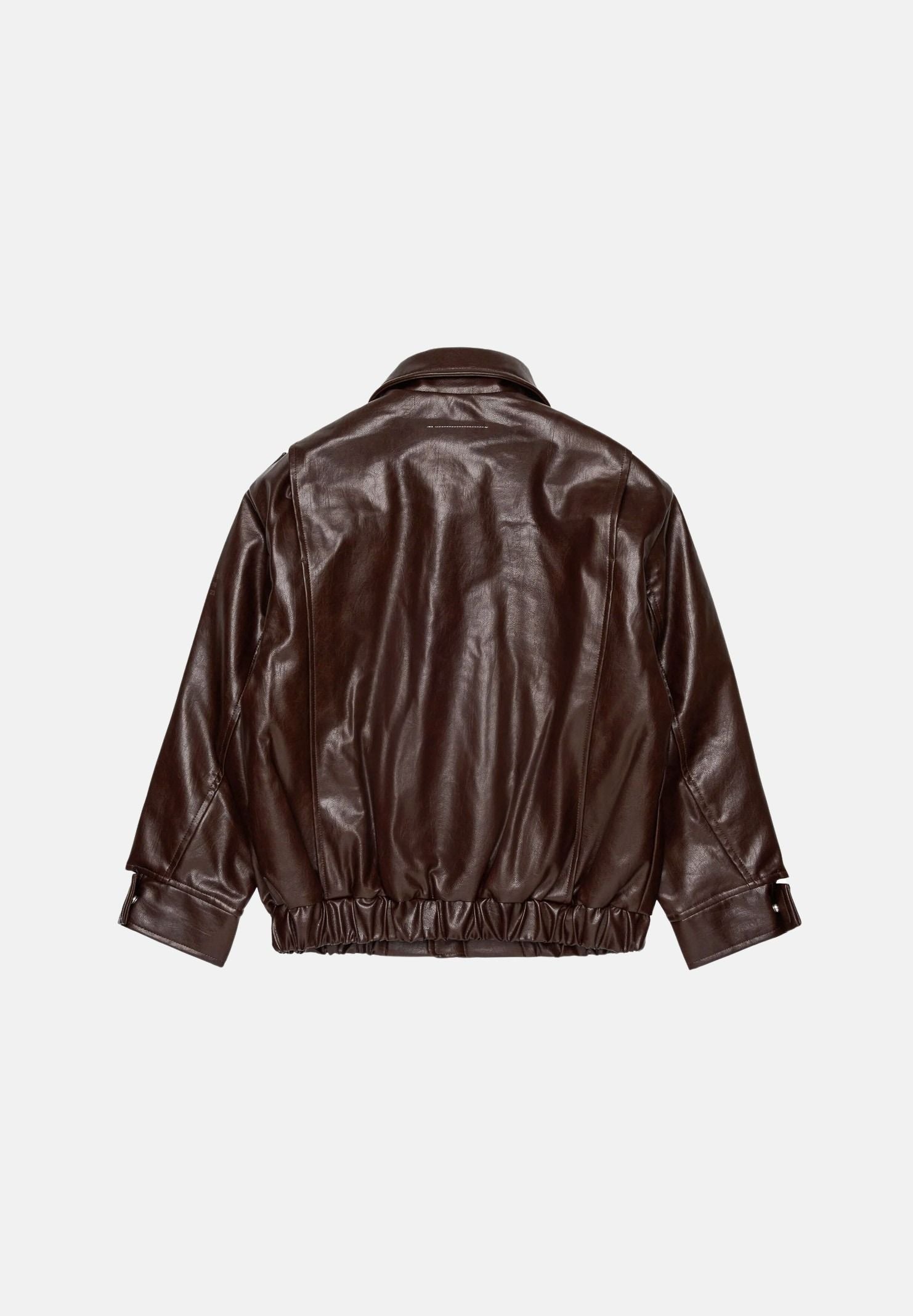MM6 MAISON MARGIELA Giubbotto BIKER effetto pelle seal brown, marrone scuro per donna, ragazzi e bambini <BR/> M61045MM08L M6713 MAISON MARGIELA