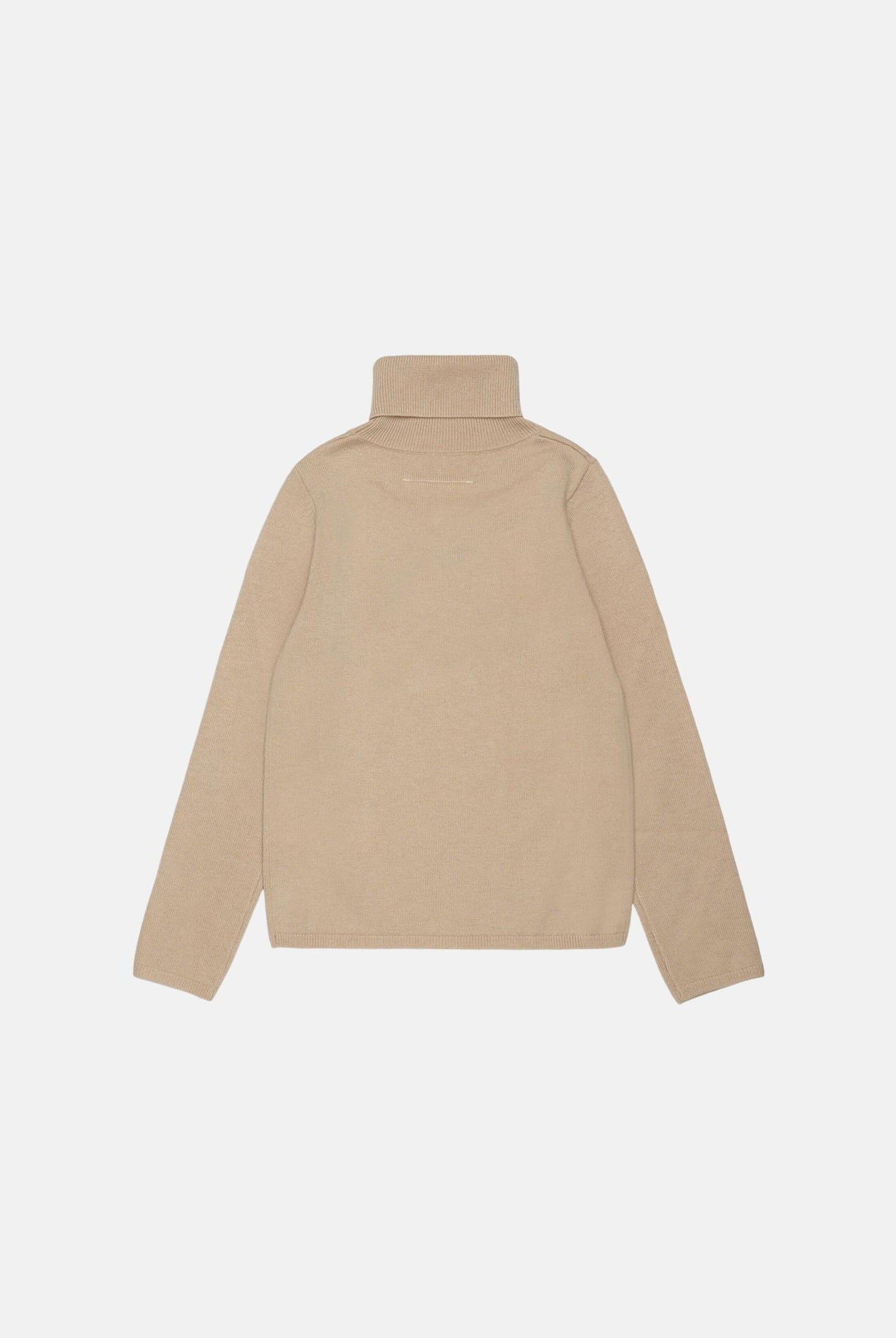 MM6 MAISON MARGIELA Dolcevita in misto lana beige per donna, ragazzi e bambinicon logo frontale M61064MM06Q M6712 MAISON MARGIELA