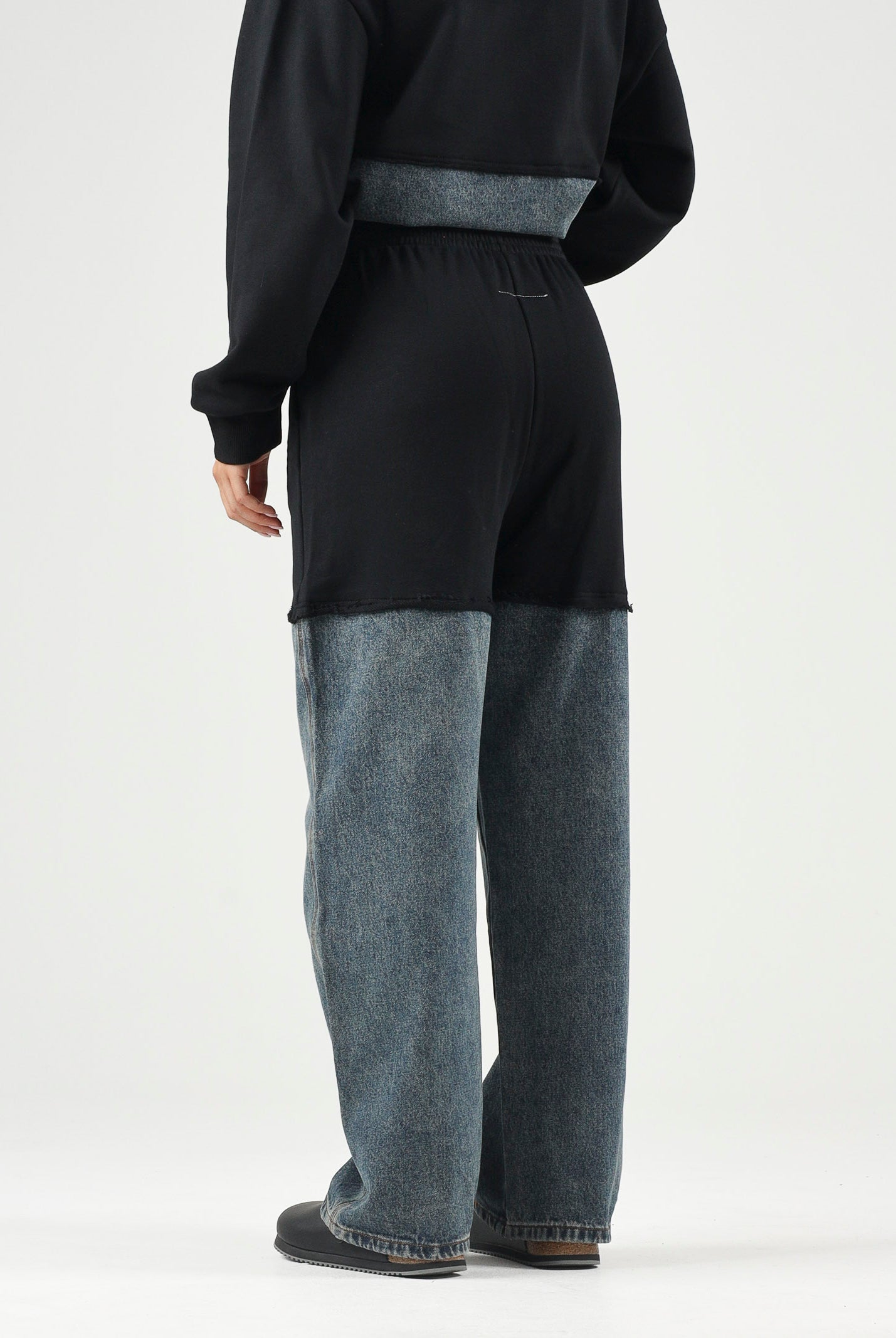 MM6 MAISON MARGIEL Jeans PANTS IBRID denim-nero per donna, ragazzi e bambini M61084MM09G M6C08 MAISON MARGIELA