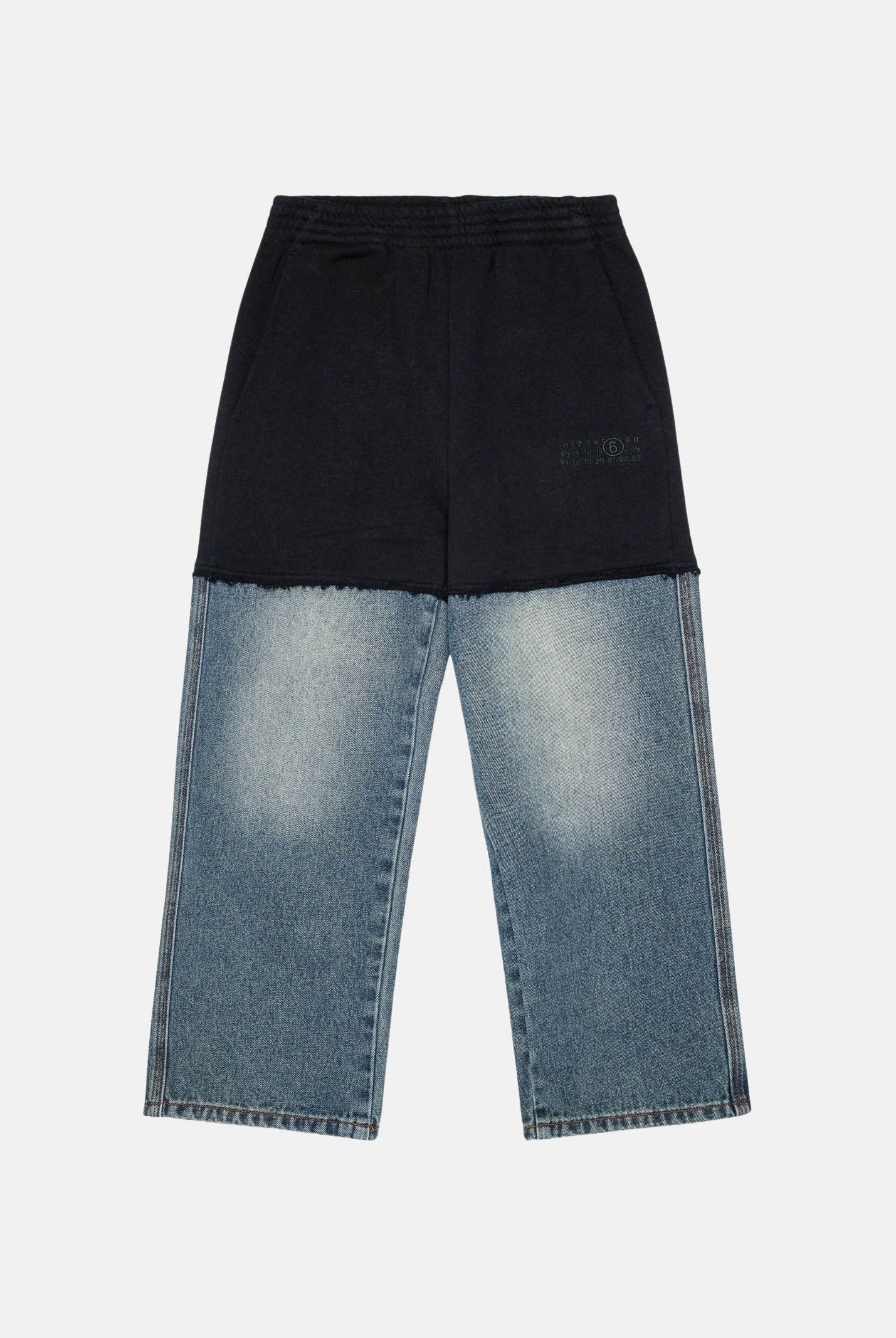 MM6 MAISON MARGIEL Jeans PANTS IBRID denim-nero per donna, ragazzi e bambini M61084MM09G M6C08 MAISON MARGIELA