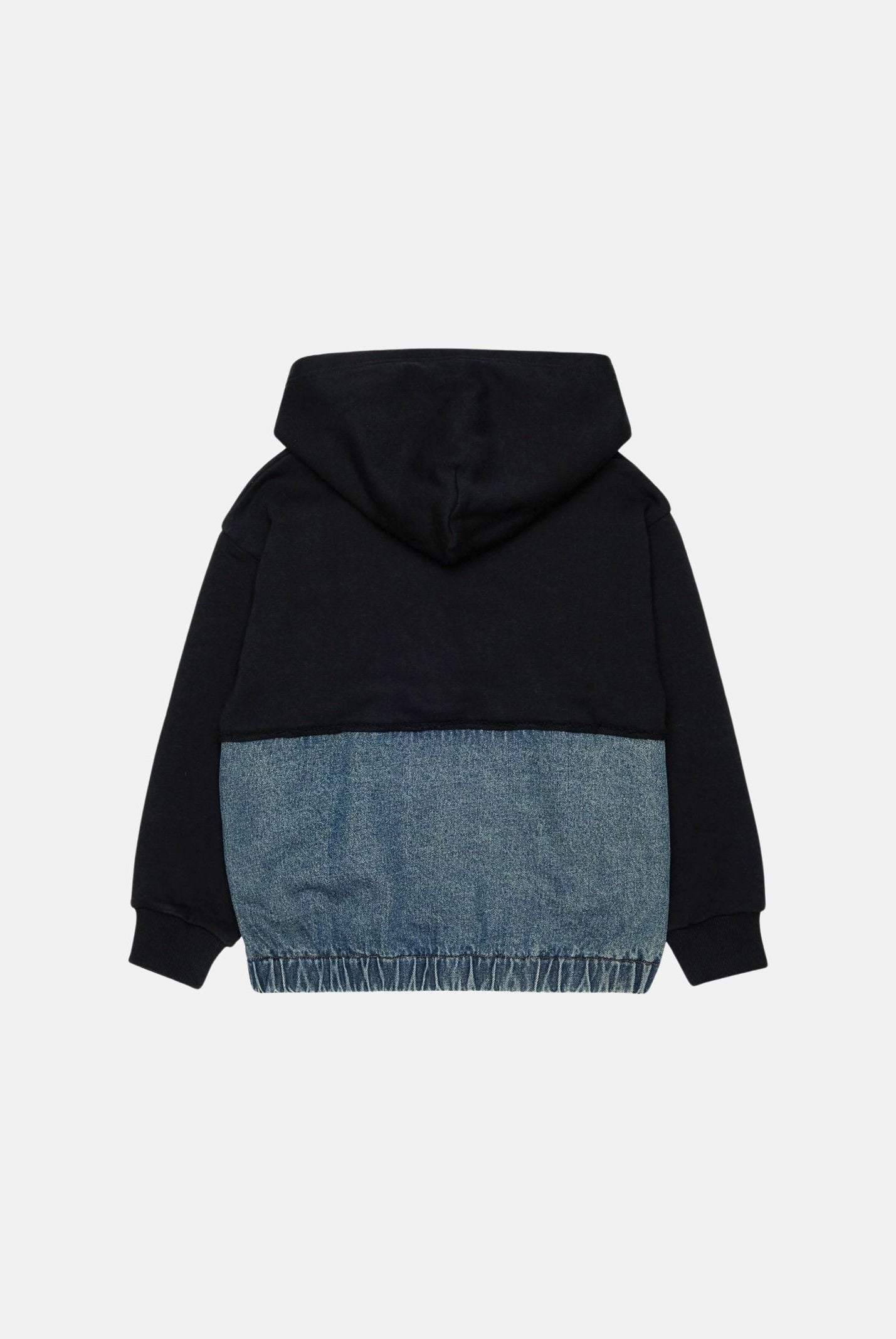 MM6 MAISON MARGIELA Felpa HOODE con cappuccio nero e azzurro per donna, ragazzi e bambini con tasca a marsupio M61108MM09G M6C08 MAISON MARGIELA