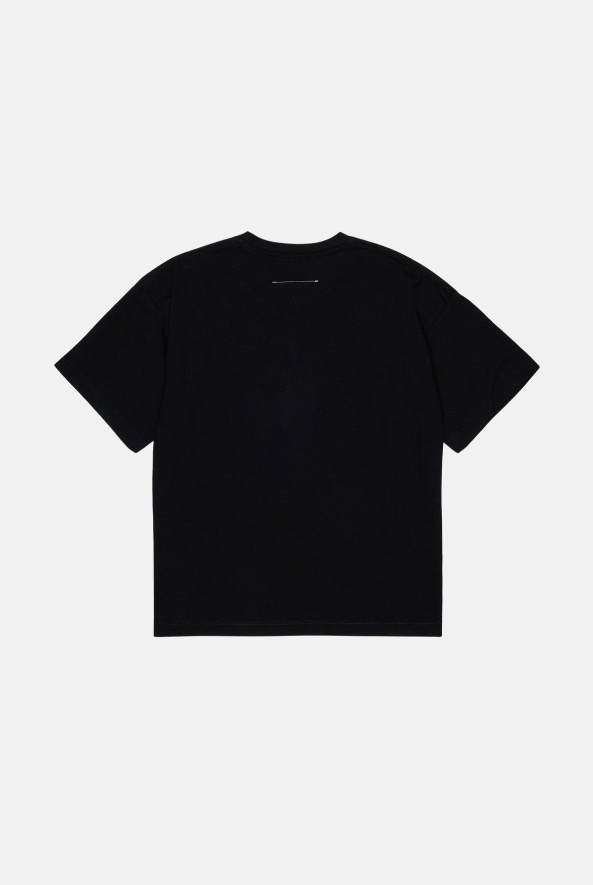 MM6 MAISON MARGIELA T-shirt manica corta nera per donna, ragazzi e bambini con logo numerico MM6 stampato sul davanti. M61117MM02Y M6900 MAISON MARGIELA