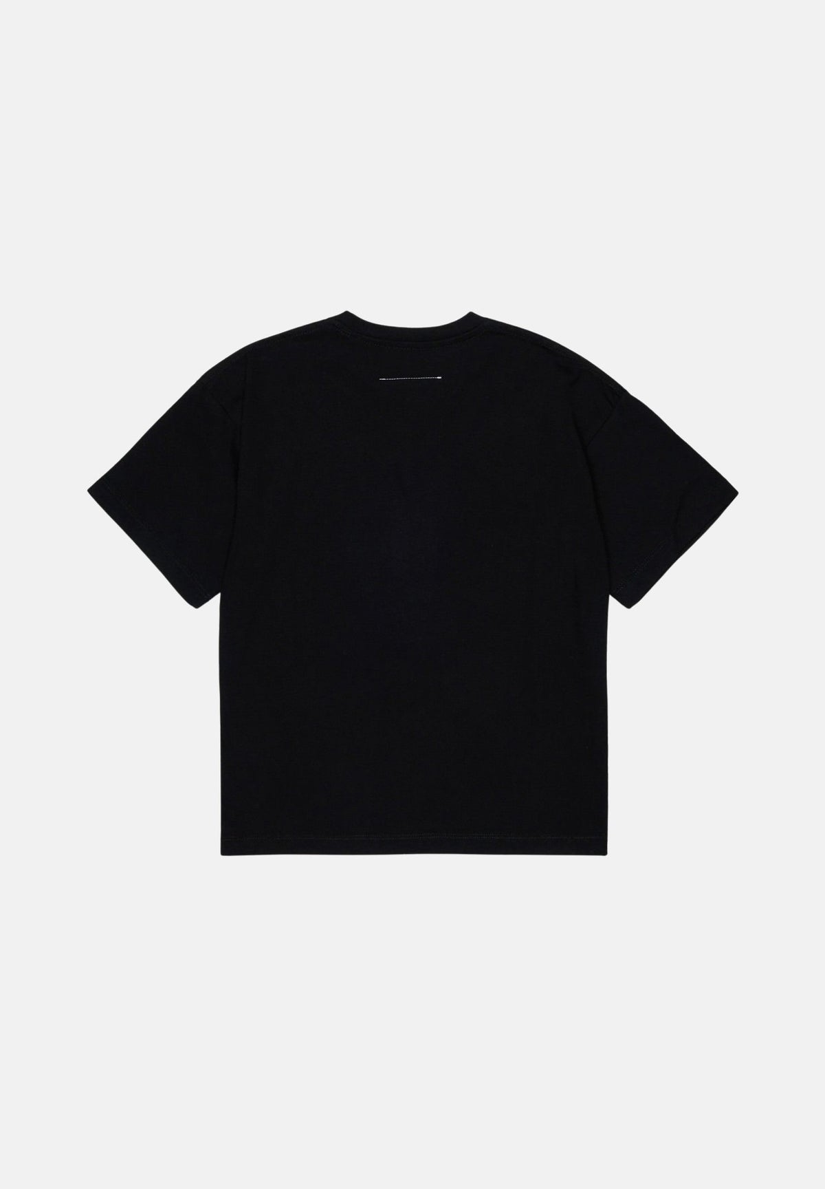 MM6 MAISON MARGIELA T-shirt manica corta nera per donna, ragazzi e bambini con logo numerico MM6 stampato sul davanti. M61117MM02Y M6900 MAISON MARGIELA