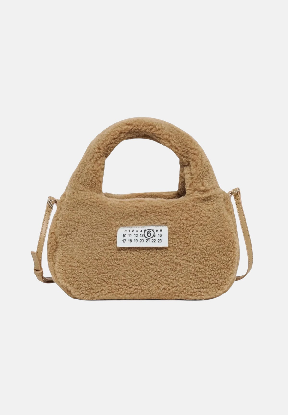 MAISON MARGIELA Borsa a mano toffee per donna e bambina in morbido tessuto effetto pelliccia M61143MM09I M6714 MAISON MARGIELA