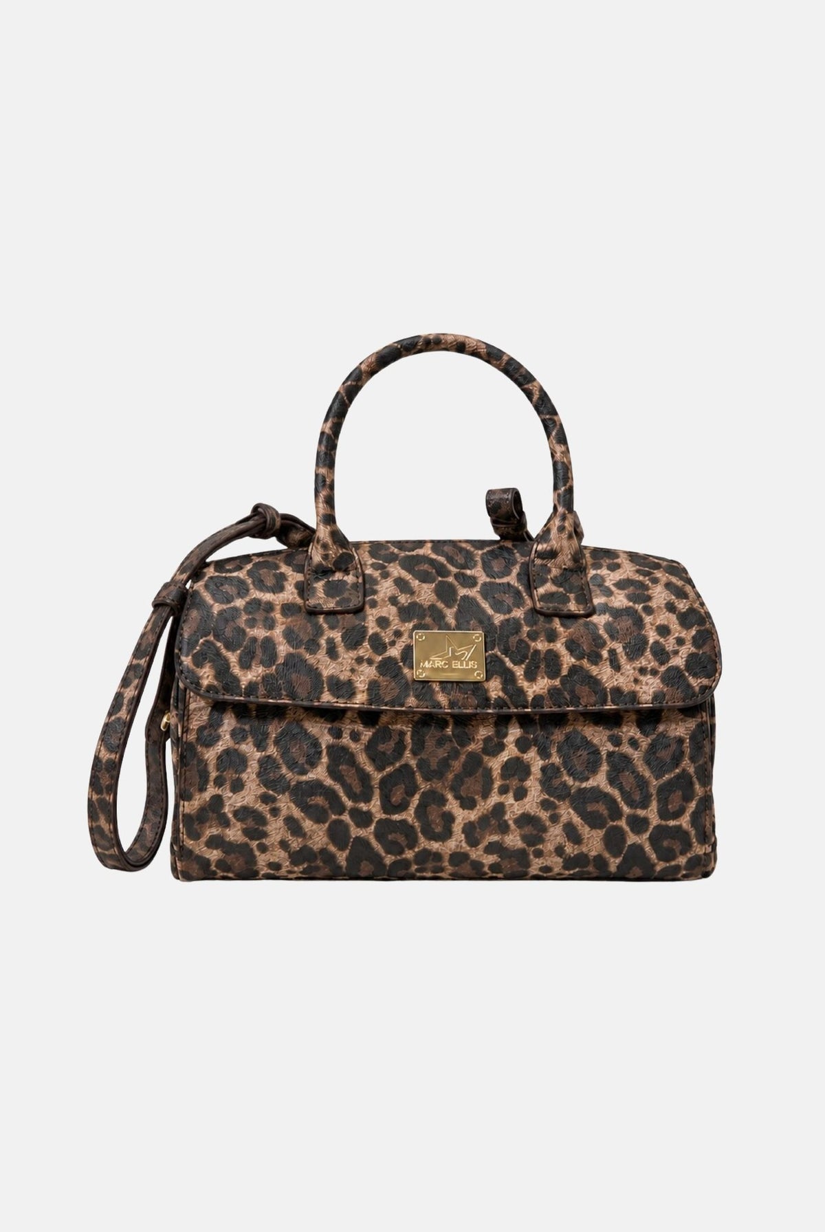 MARC ELLIS Borsa a mano ALYSA LEO marrone leopardato per donna con elegante stampa animalier ALYSA-LEO LE MARC ELLIS