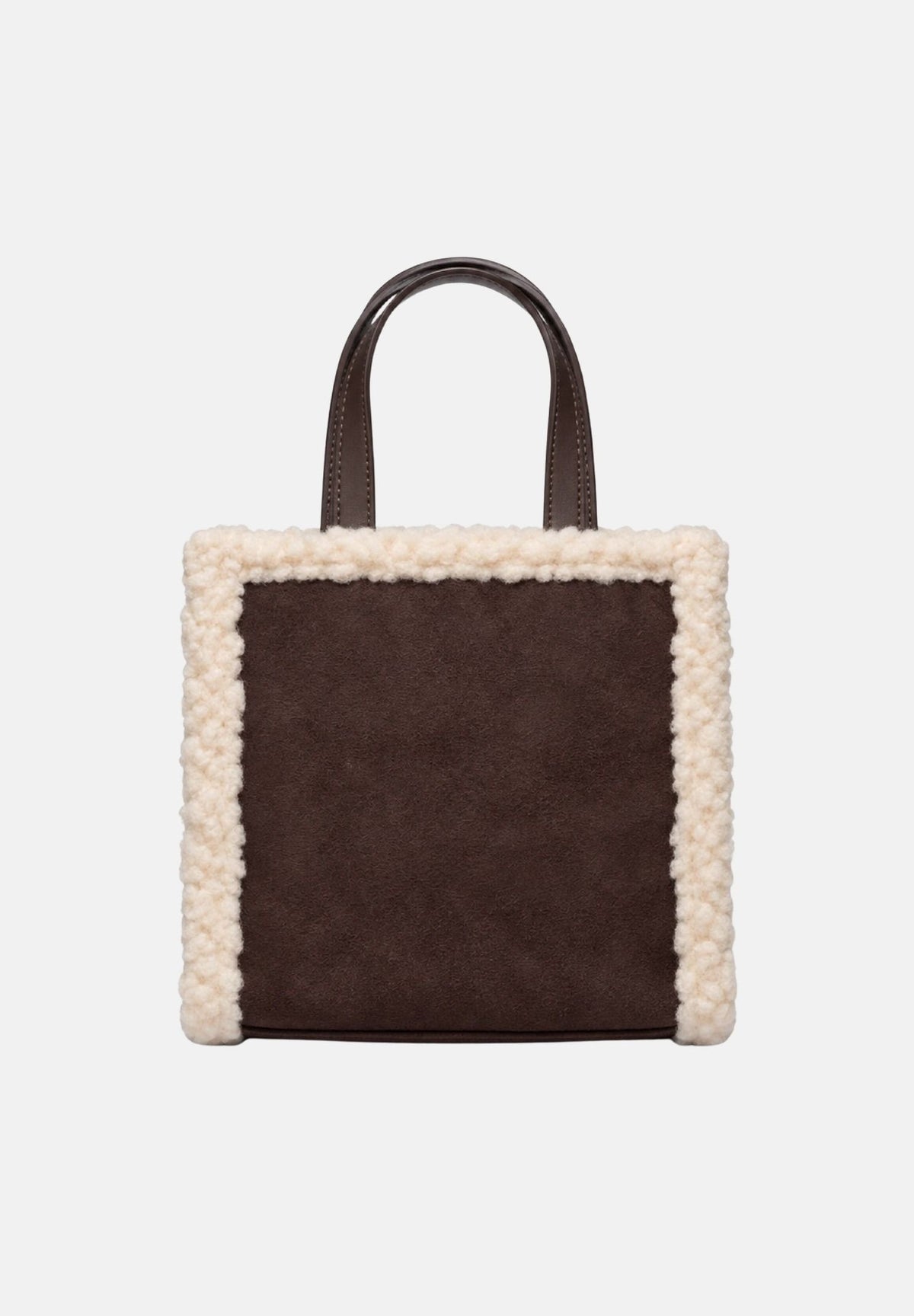 MARC ELLIS Borsa a mano BUBY-BUCKSKIN S marrone cioccolato per donna con eleganti profili in ecopelliccia BUBY-BUCKSKIN-S CH MARC ELLIS