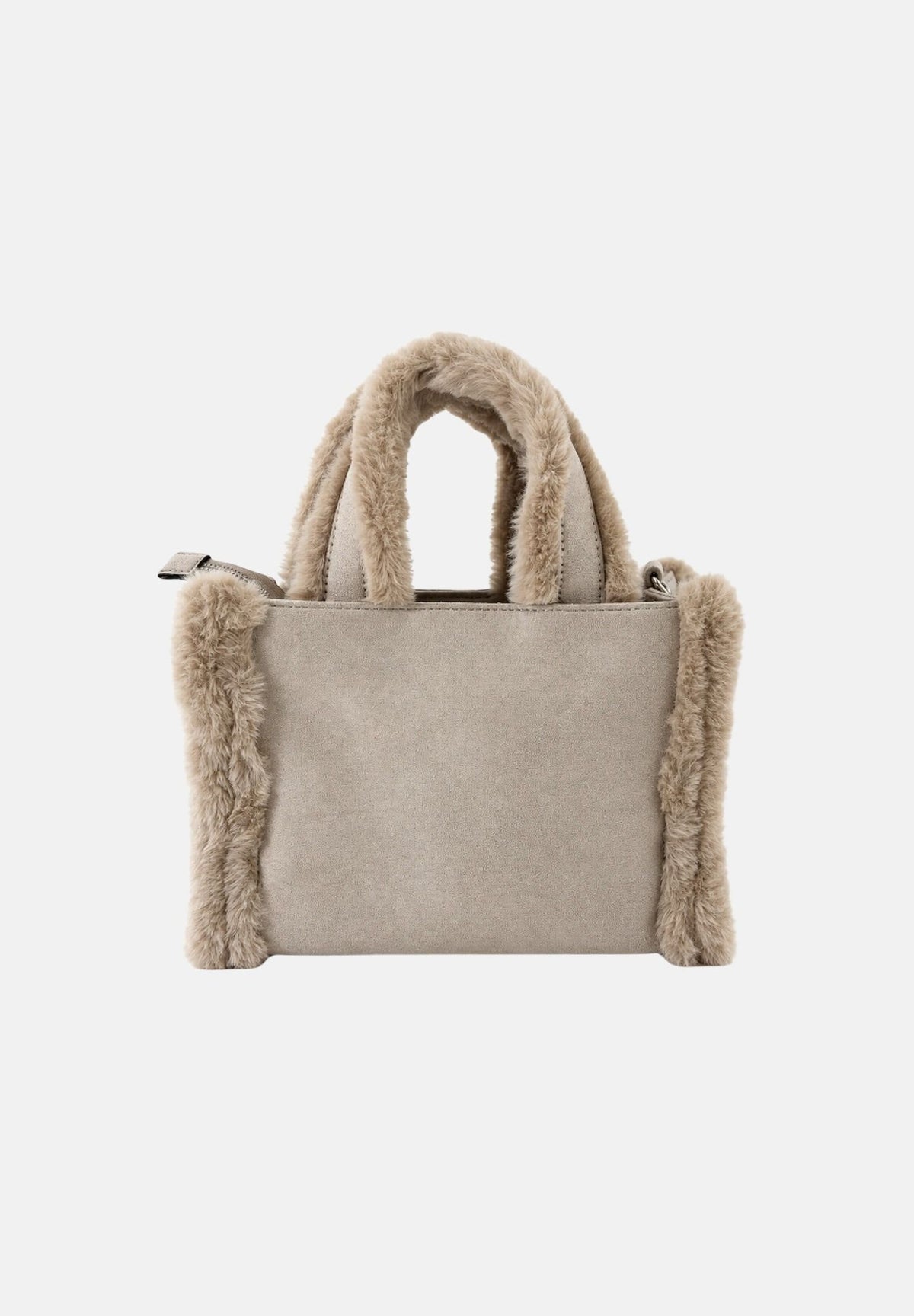 MARC ELLIS Borsa a mano BUBY CARACAL S beige scuro per donna con soffici profili laterali in ecopelliccia BUBY-CARACAL-S DABE MARC ELLIS