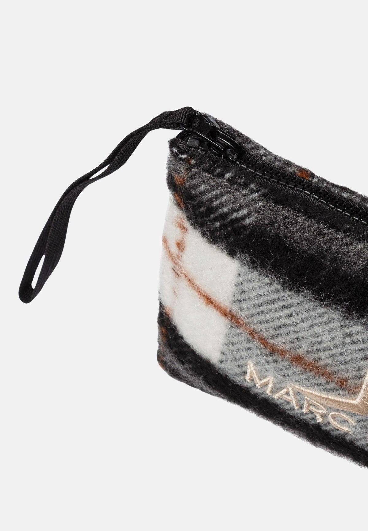 MARC ELLIS Pochette a mano BUBY PLAID nero-grigio per donna con raffinata fantasia scozzese plaid BUBY-PLAID-C BL MARC ELLIS
