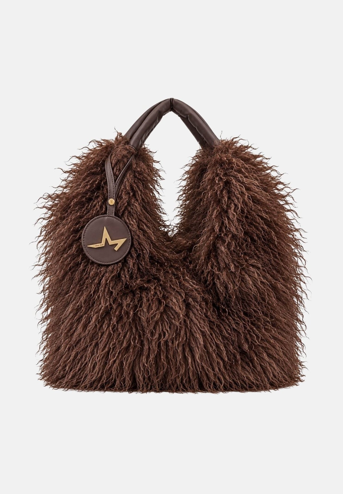 MARC ELLIS Borsa a mano BUBY YAK M marrone cioccolato per donna con soffice rivestimento in ecopelliccia effetto pelo di yak BUBY-YAK-M CH MARC ELLIS