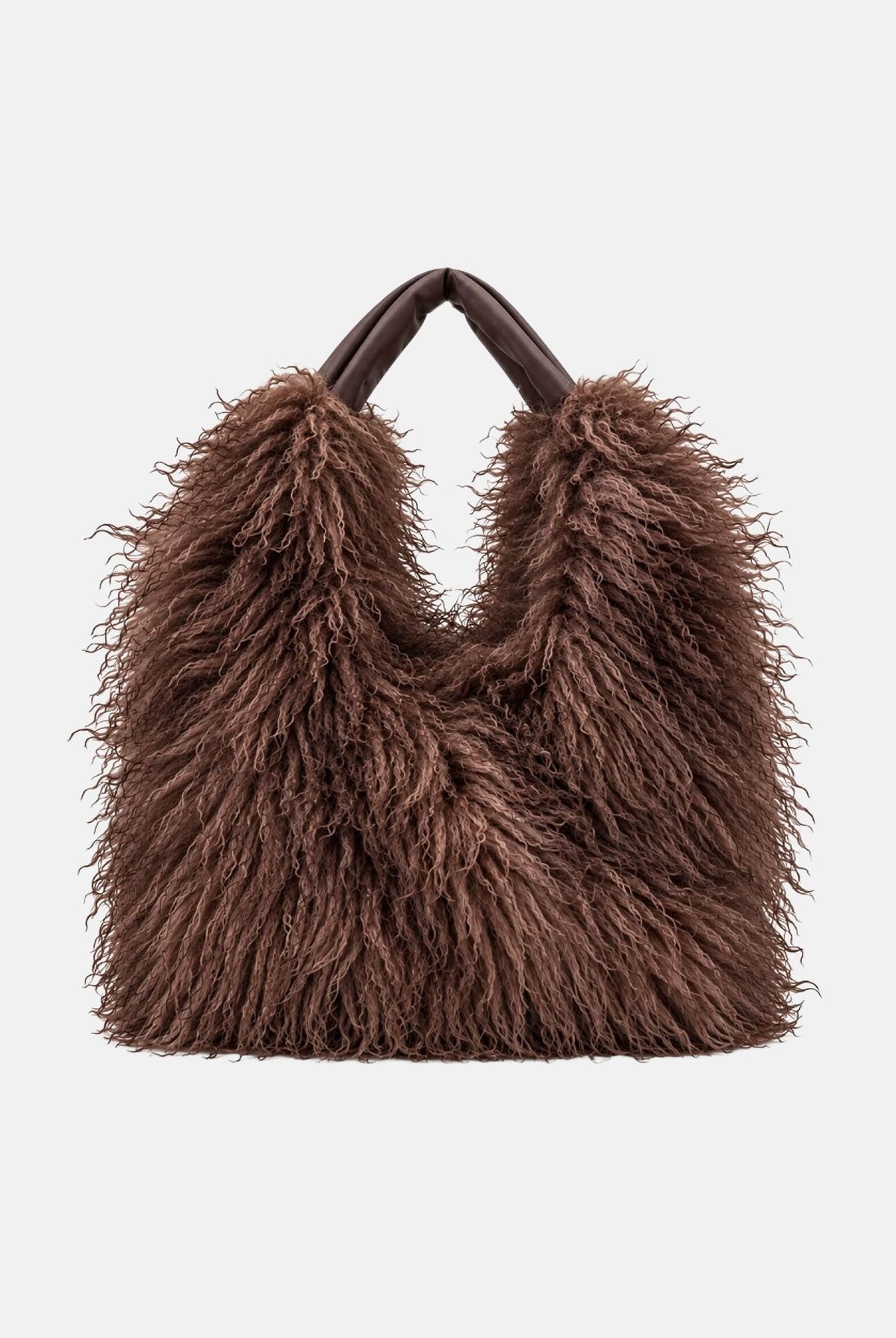 MARC ELLIS Borsa a mano BUBY YAK M marrone cioccolato per donna con soffice rivestimento in ecopelliccia effetto pelo di yak BUBY-YAK-M CH MARC ELLIS
