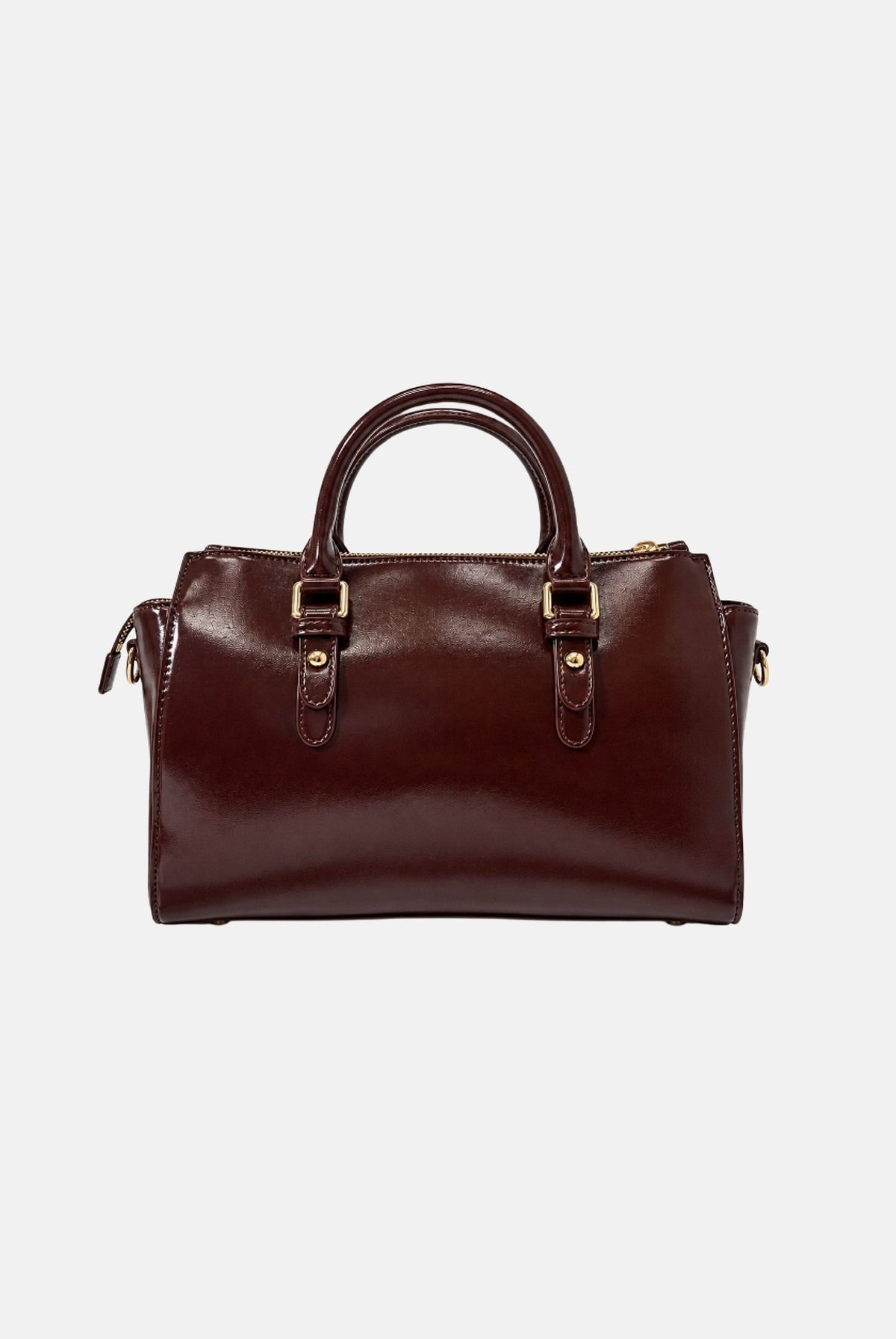 MARC ELLIS Borsa a mano CATHY-STAR in eco-pelle marrone cioccolato per donna con elegante design bauletto CATHY-STAR CH MARC ELLIS