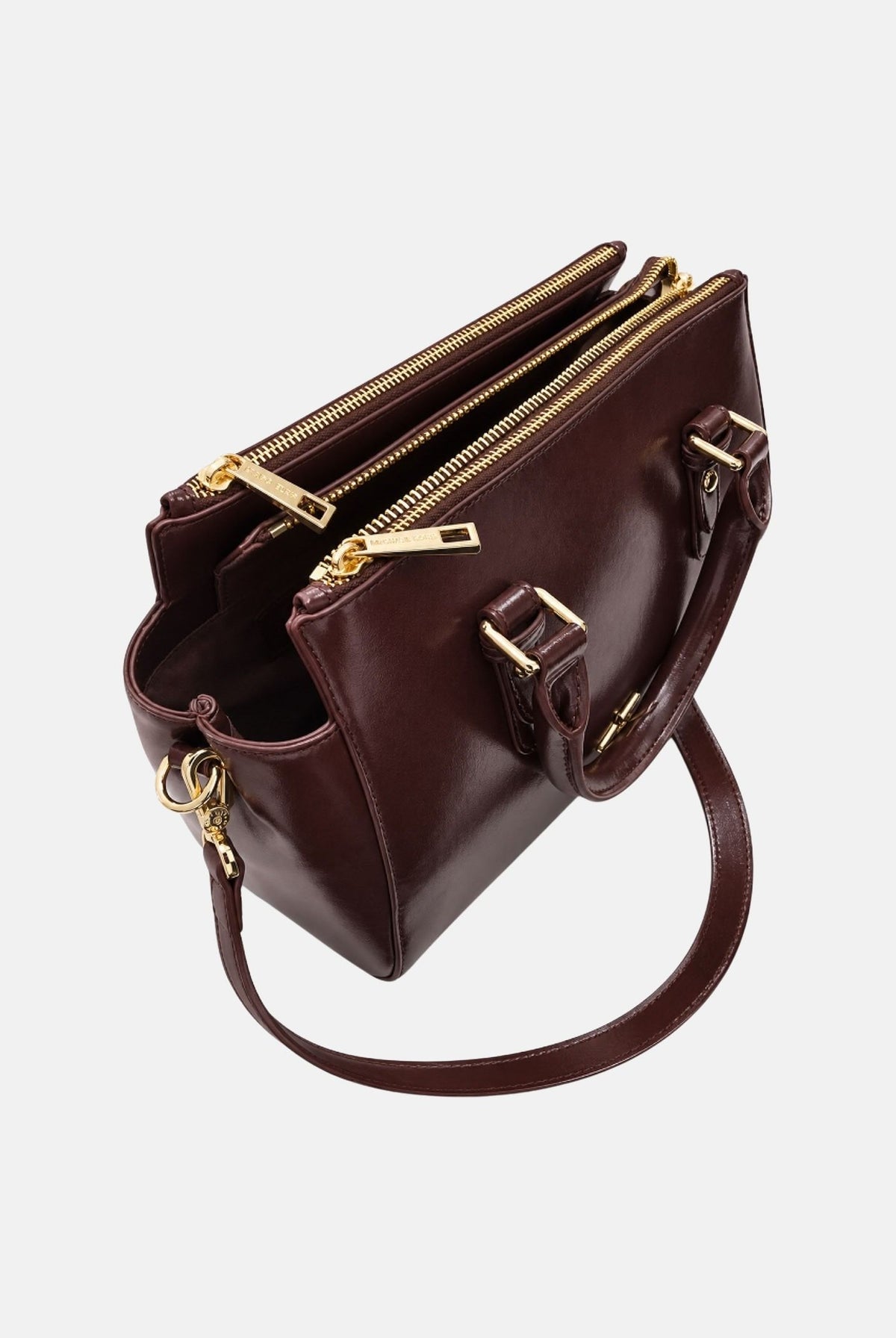 MARC ELLIS Borsa a mano CATHY-STAR marrone cioccolato per donna con elegante design bauletto CATHY-STAR CH MARC ELLIS