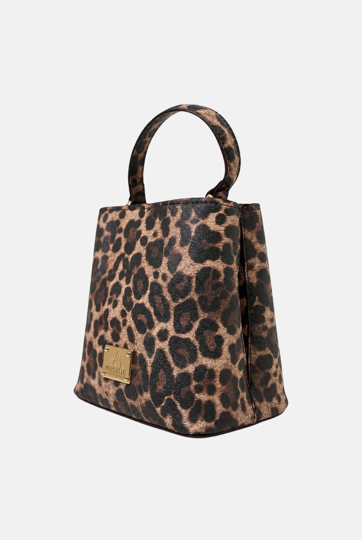 MARC ELLIS Borsa a mano CHERYL-LEOLE marrone leopardato per donna con grintosa fantasia animalier CHERYL-LEO LE MARC ELLIS