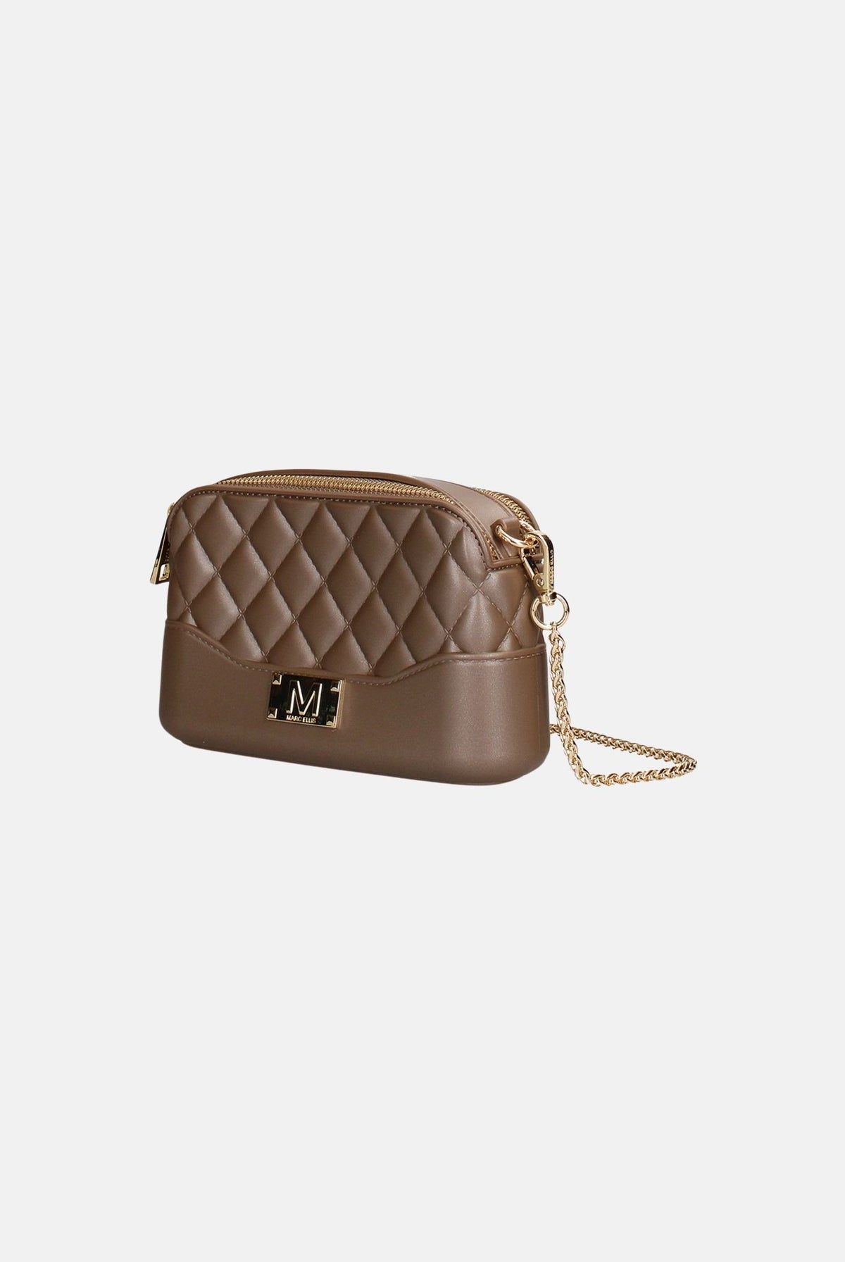 MARC ELLIS Borsa a tracolla FLAT-BLOOM bronzo chiaro per donna con elegante trapuntatura FLAT-BLOOM-27 BRLIGO MARC ELLIS
