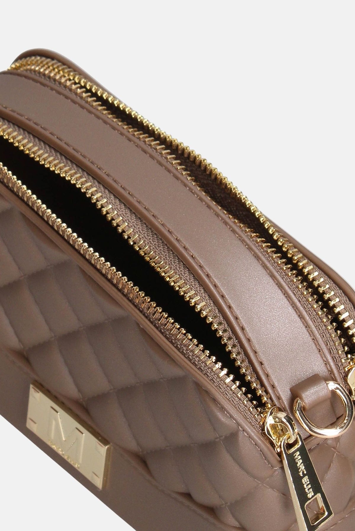MARC ELLIS Borsa a tracolla FLAT-BLOOM bronzo chiaro per donna con elegante trapuntatura FLAT-BLOOM-27 BRLIGO MARC ELLIS