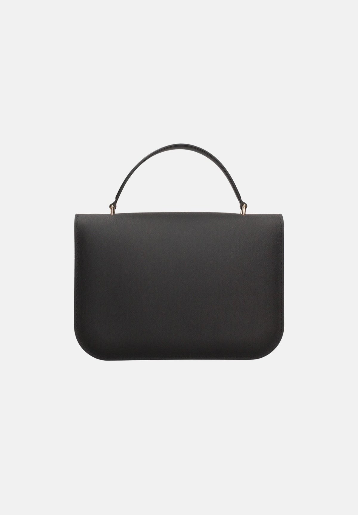 MARC ELLIS Borsa a mano FLAT EAR M nera per donna con patta frontale, logo metallico e dettagli oro chiaro. FLAT-EAR-M BLLIGO MARC ELLIS