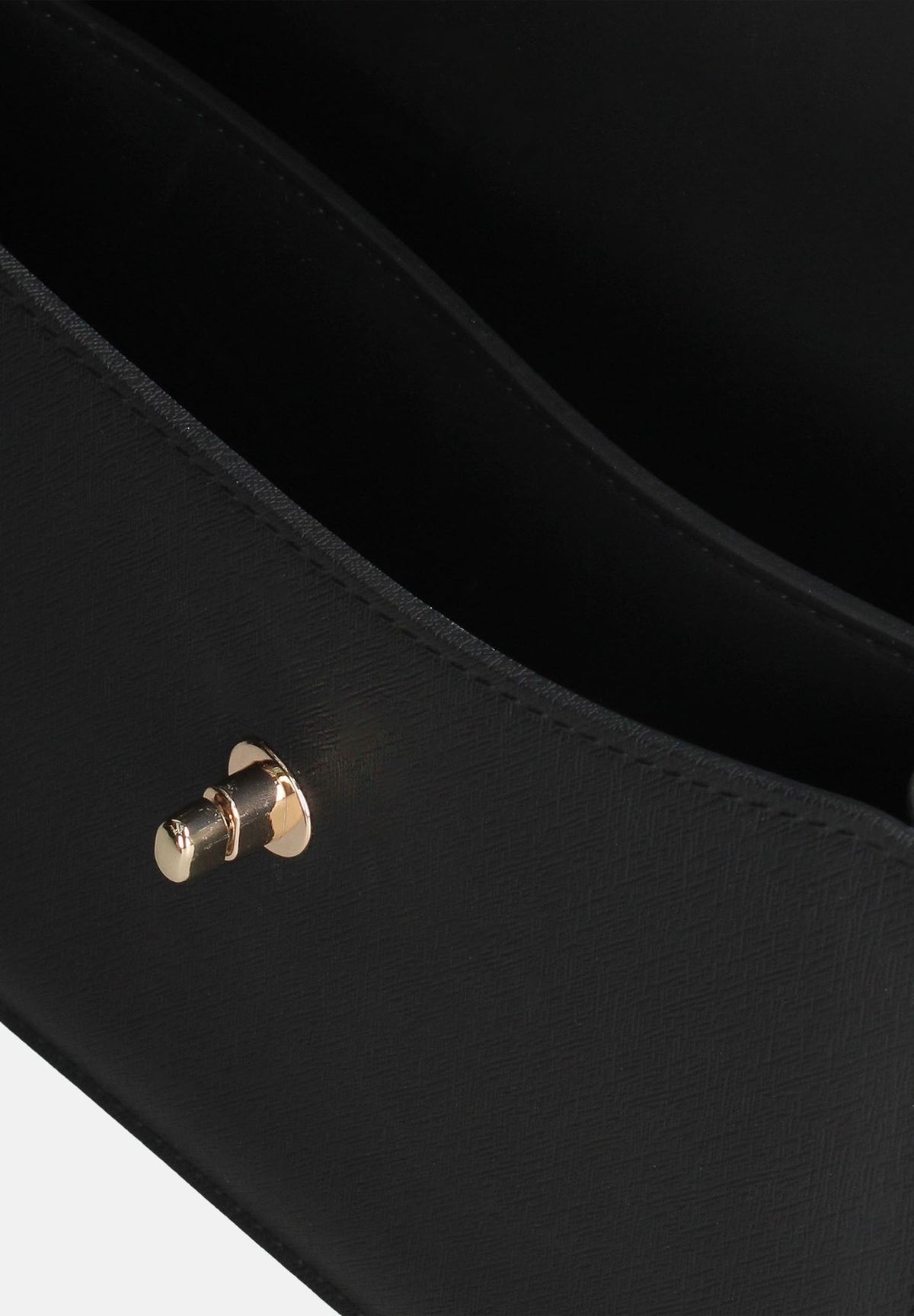 MARC ELLIS Borsa a mano FLAT EAR M nera per donna con patta frontale, logo metallico e dettagli oro chiaro. FLAT-EAR-M BLLIGO MARC ELLIS