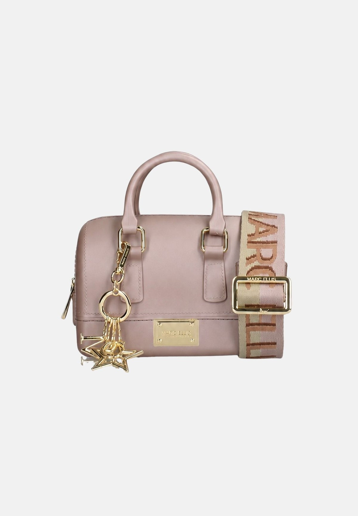 MARC ELLIS Borsa a mano FLAT-ESTREL rosa cipria per donna con finitura liscia gommata FLAT-ESTREL-S27 MIROLIGO MARC ELLIS